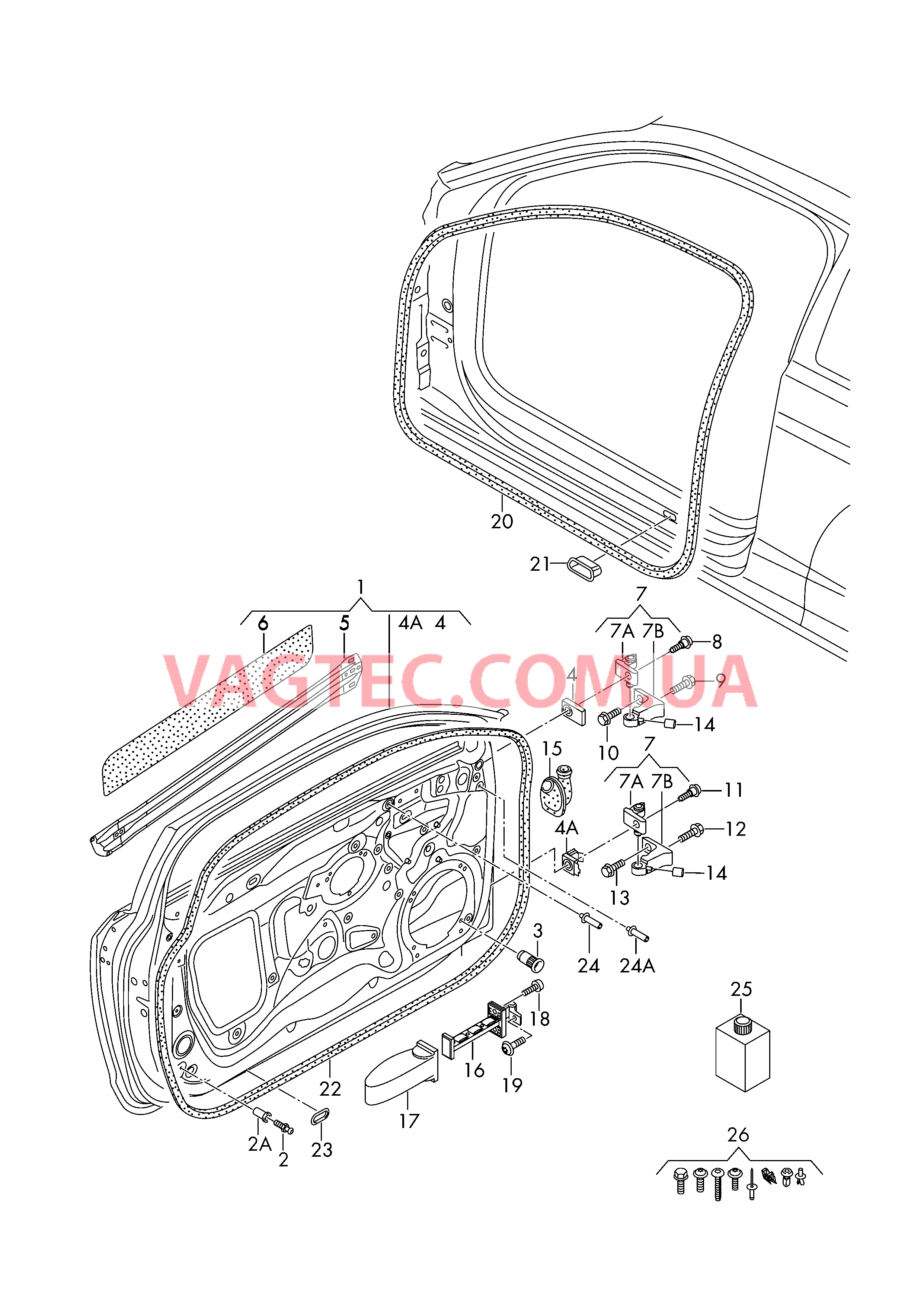 Двери Уплотнитель двери  для AUDI A3 2013-1