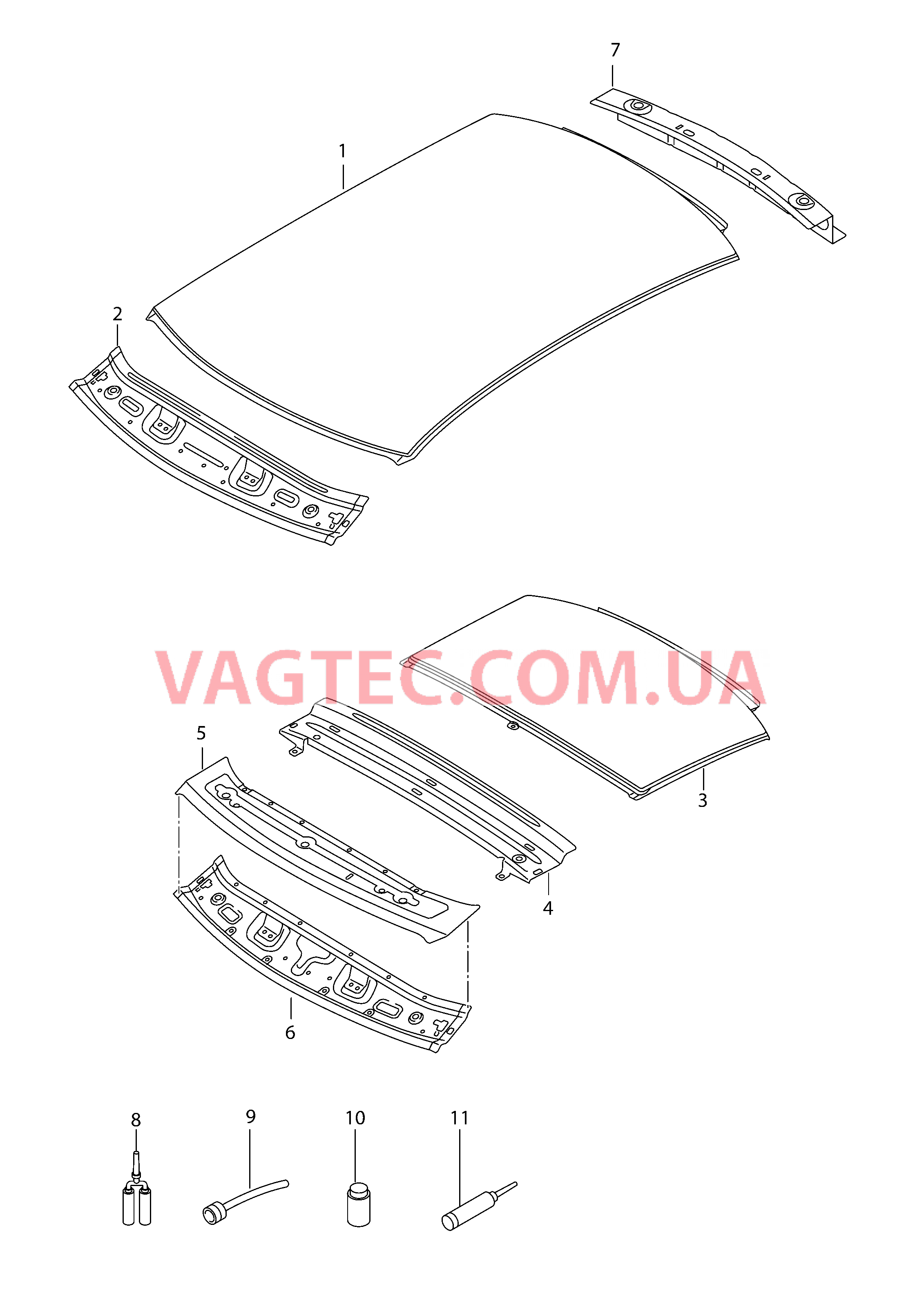 Крыша  для AUDI A3 2015