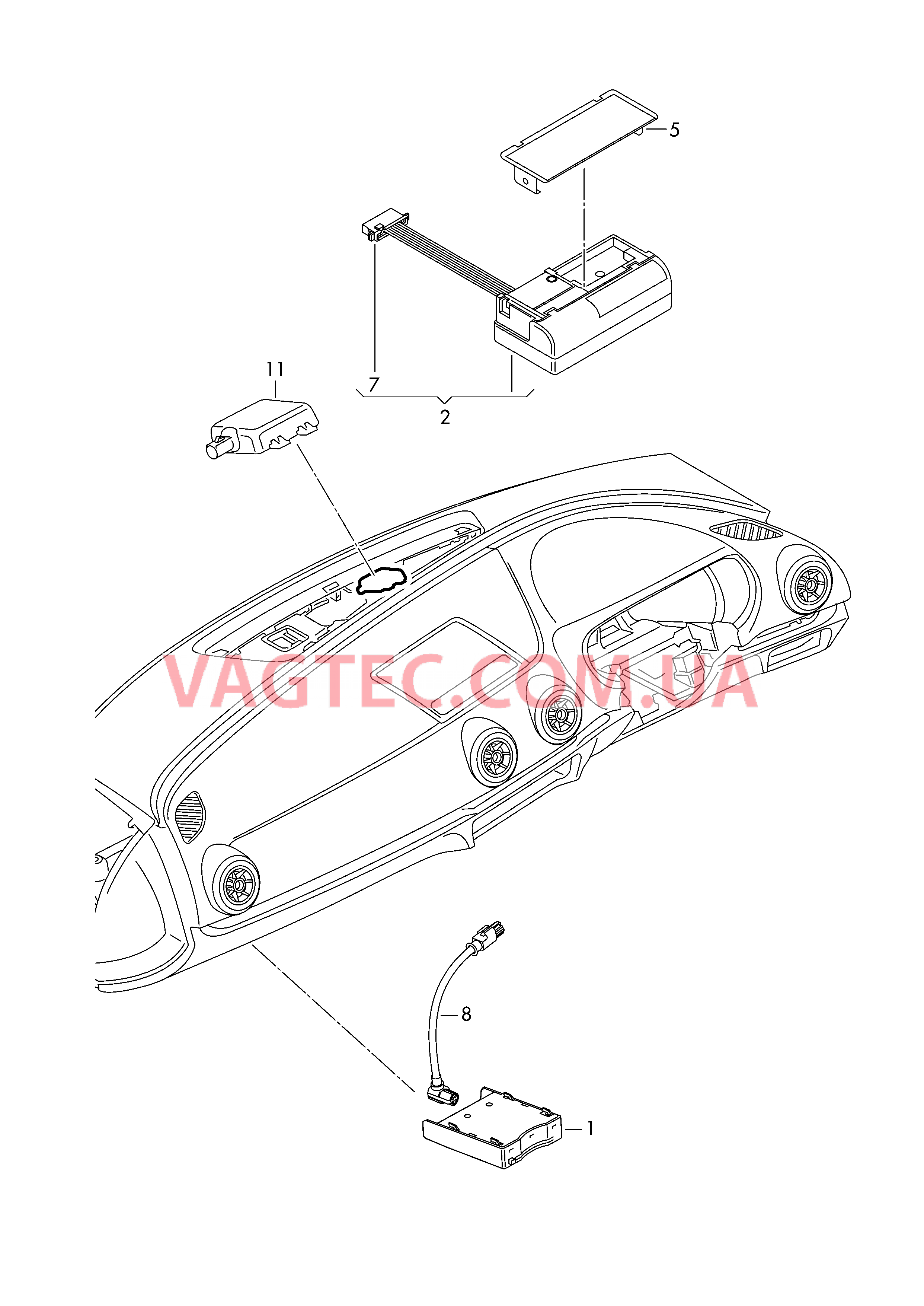 Электрические компоненты для системы сбора дорожных пошлин  для AUDI A3 2015