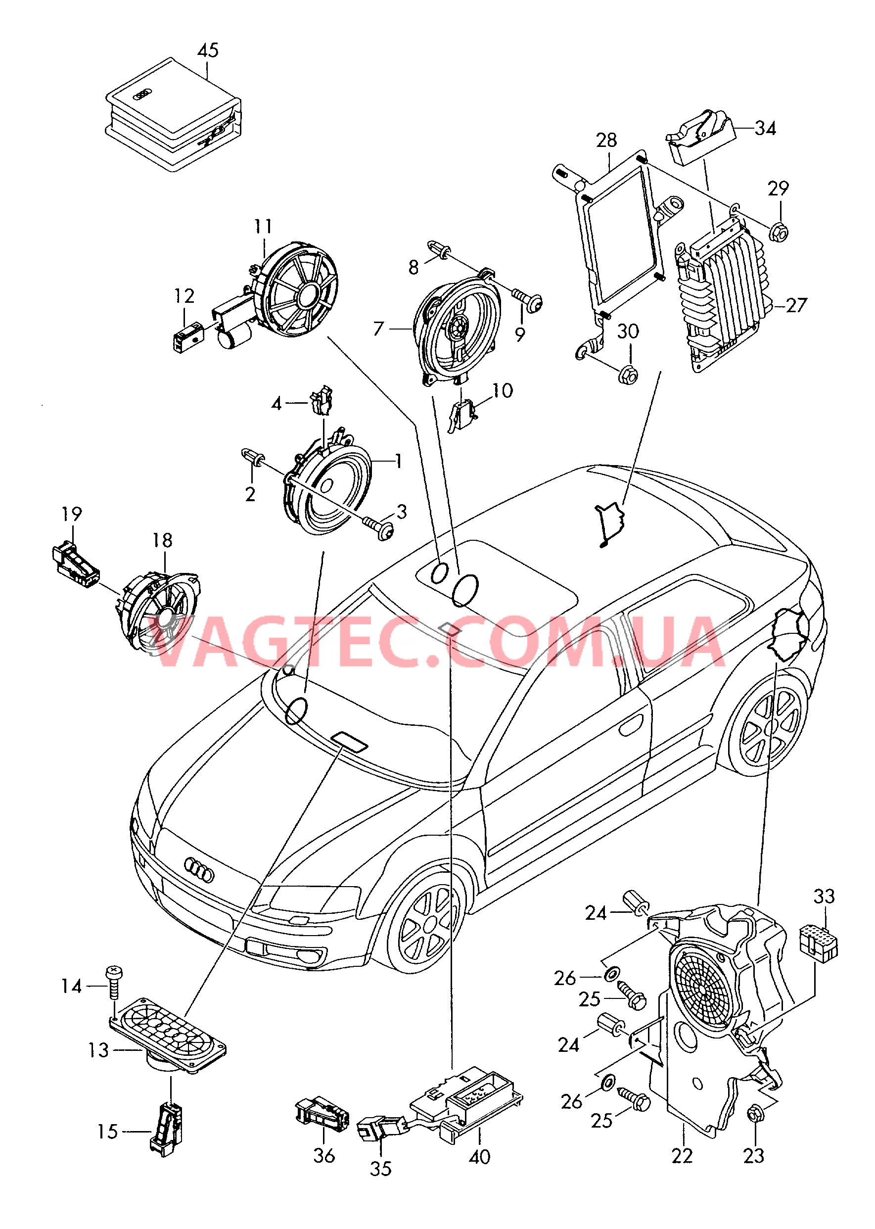 Электрические детали акустической системы  для AUDI A3 2012