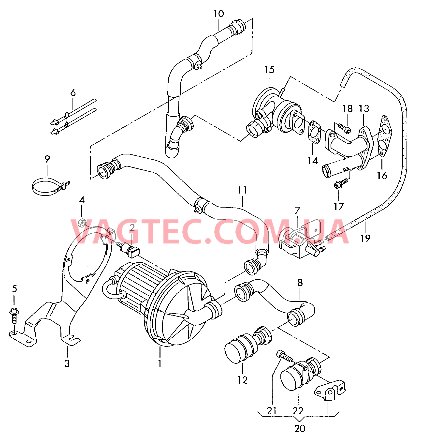 Насос вторичного воздуха  для VOLKSWAGEN GOLF 2005-1