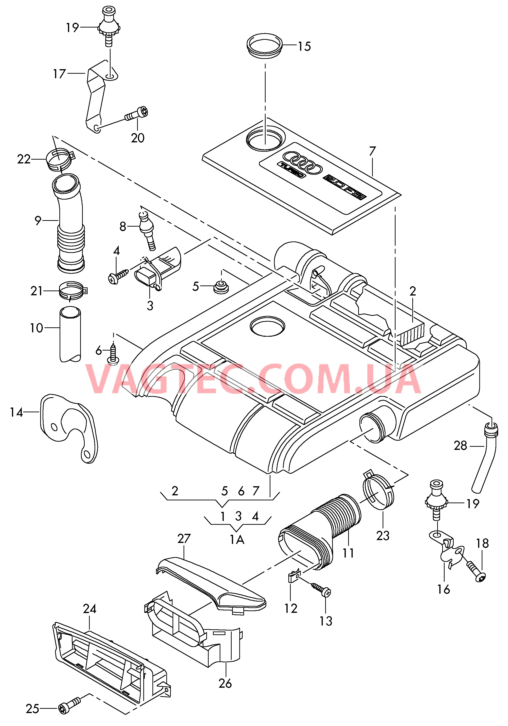 Возд. фильтр с сопутств. деталями  для AUDI A3 2008