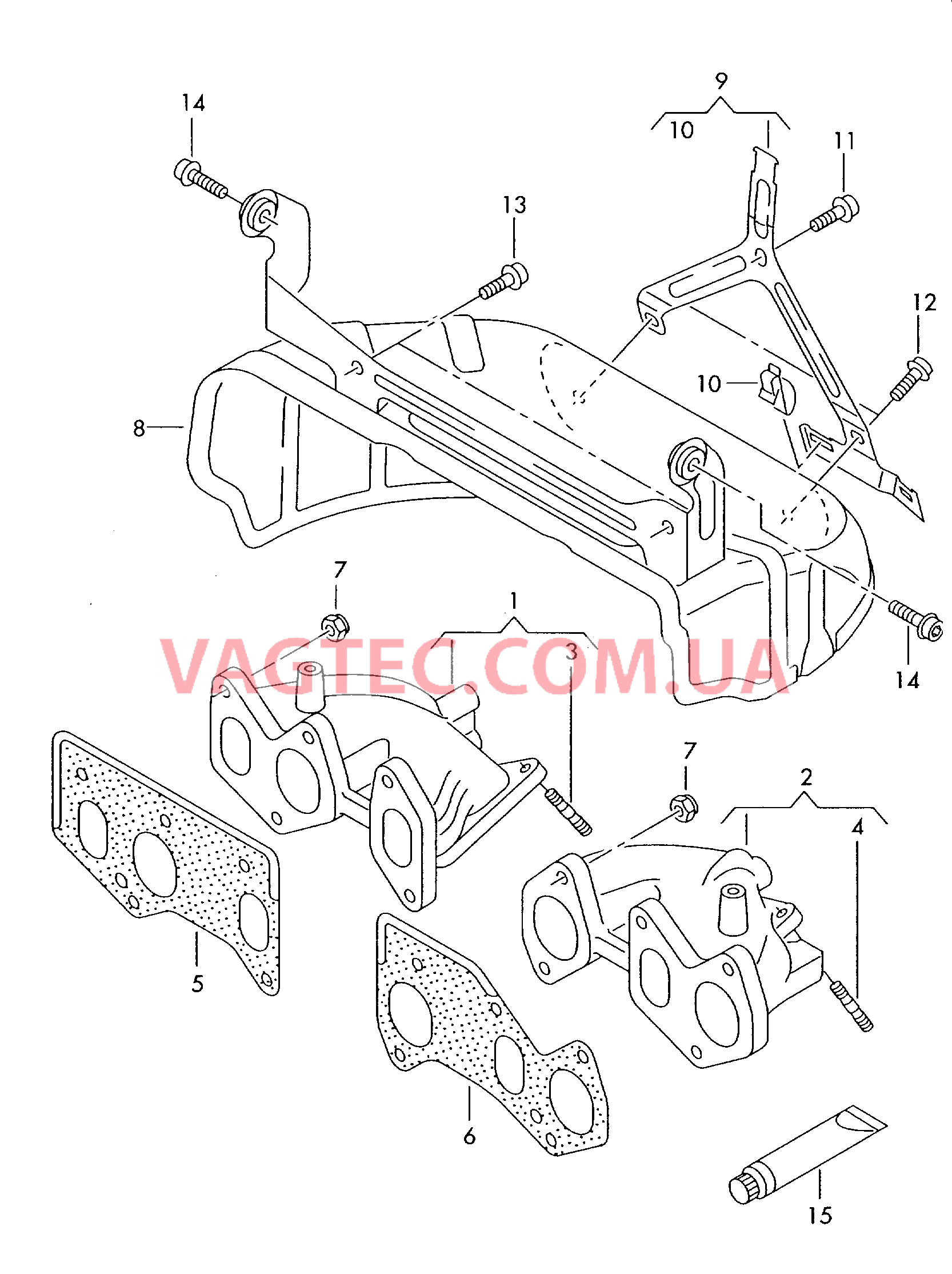 Выпускной коллектор  для VOLKSWAGEN GOLF 2009-1