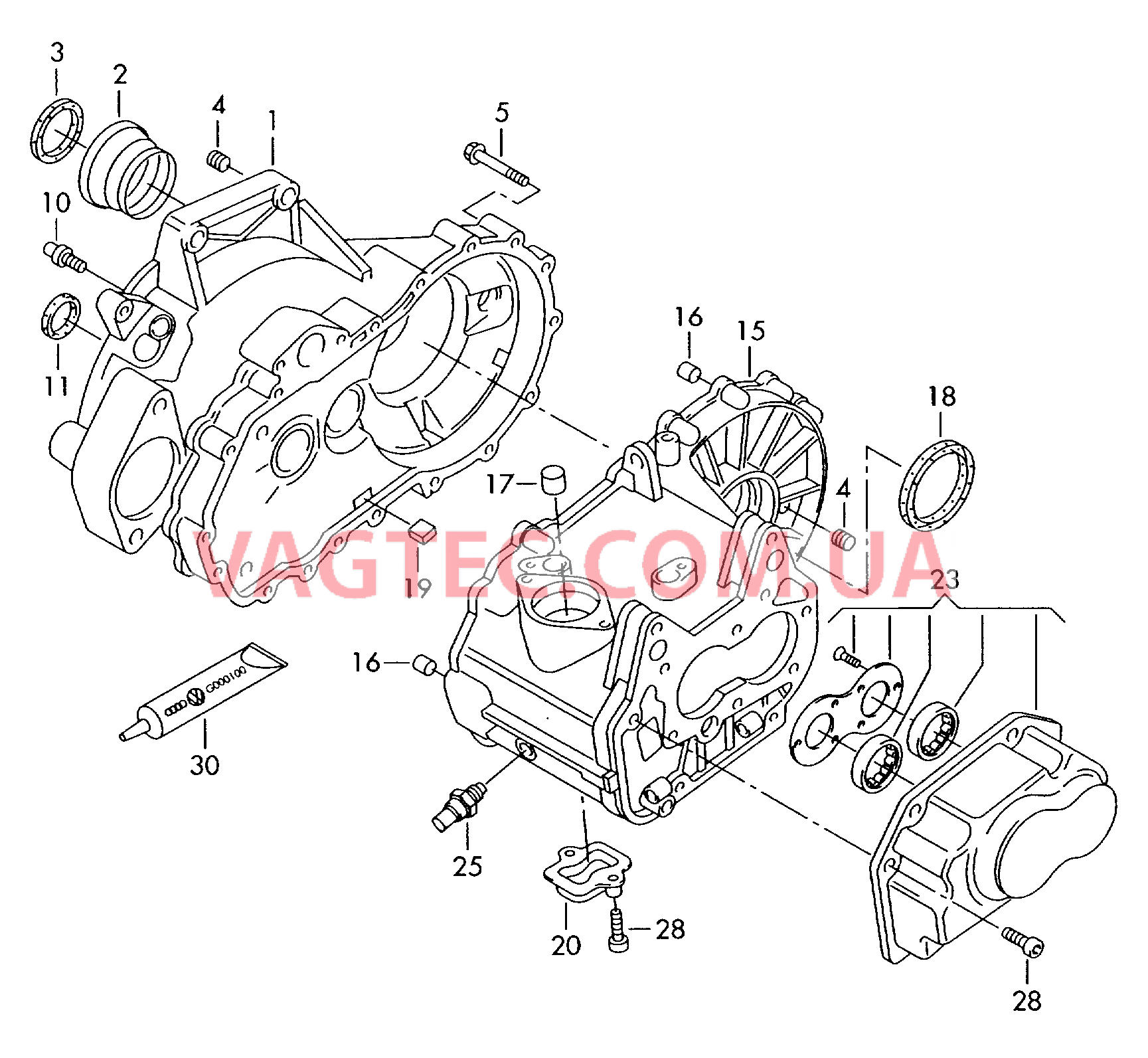 Картер коробки передач для 6-ступен. механической КП  для AUDI A3 2007