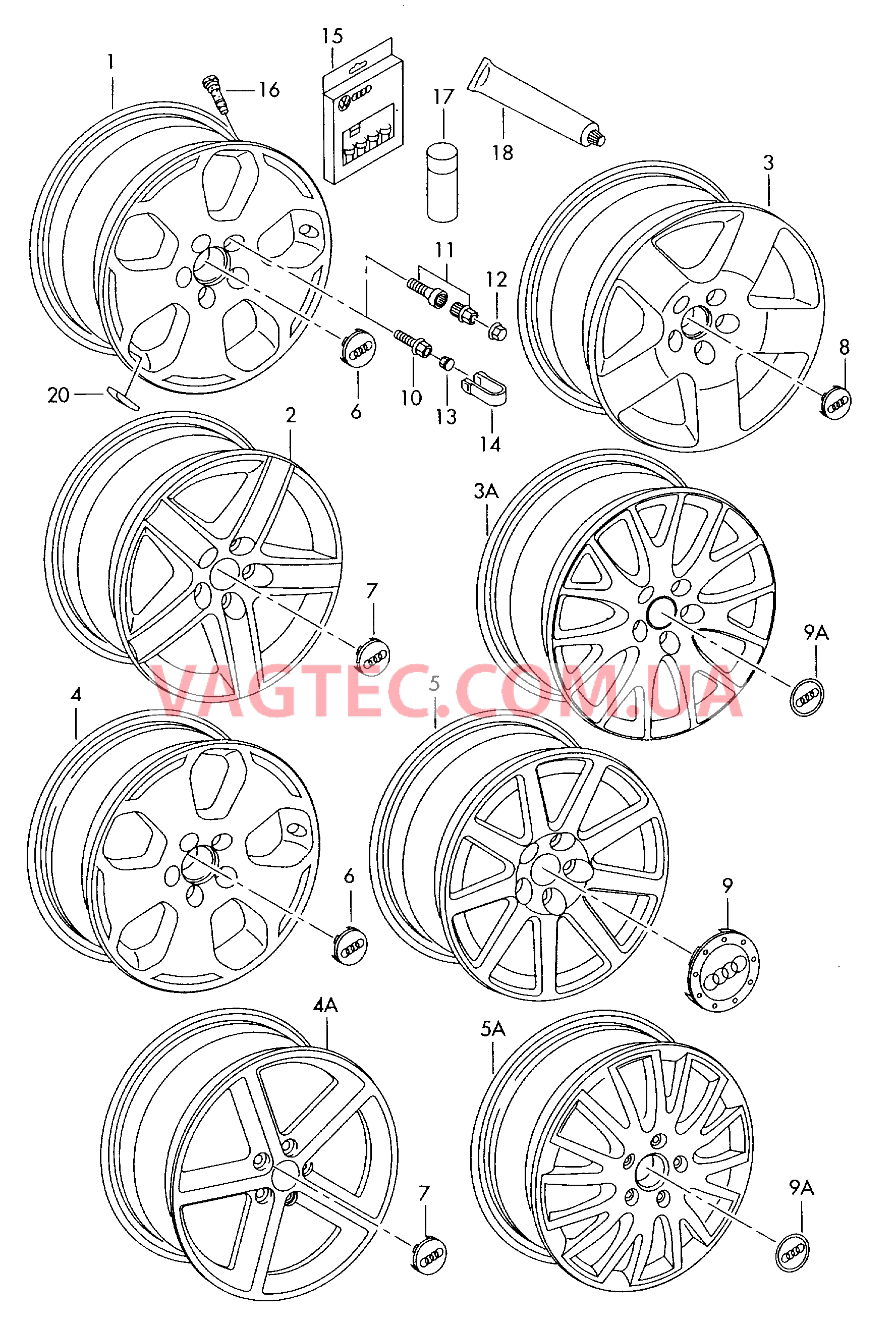 Алюминиевый диск  для AUDI A3 2006