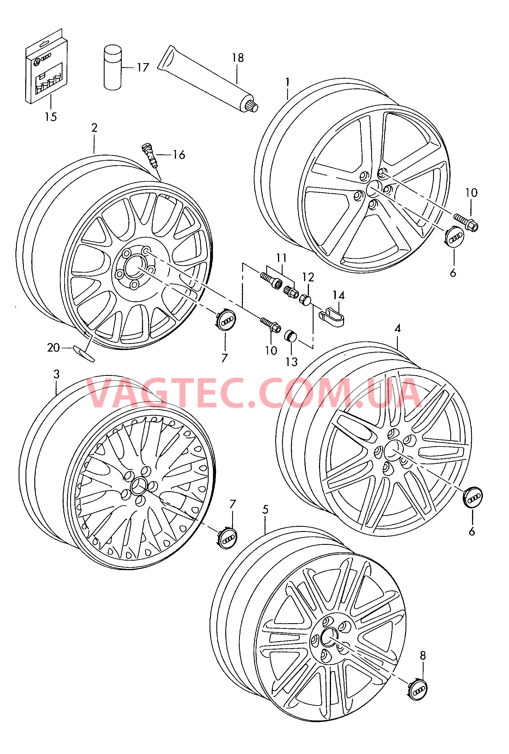 Алюминиевый диск  для AUDI A3 2005