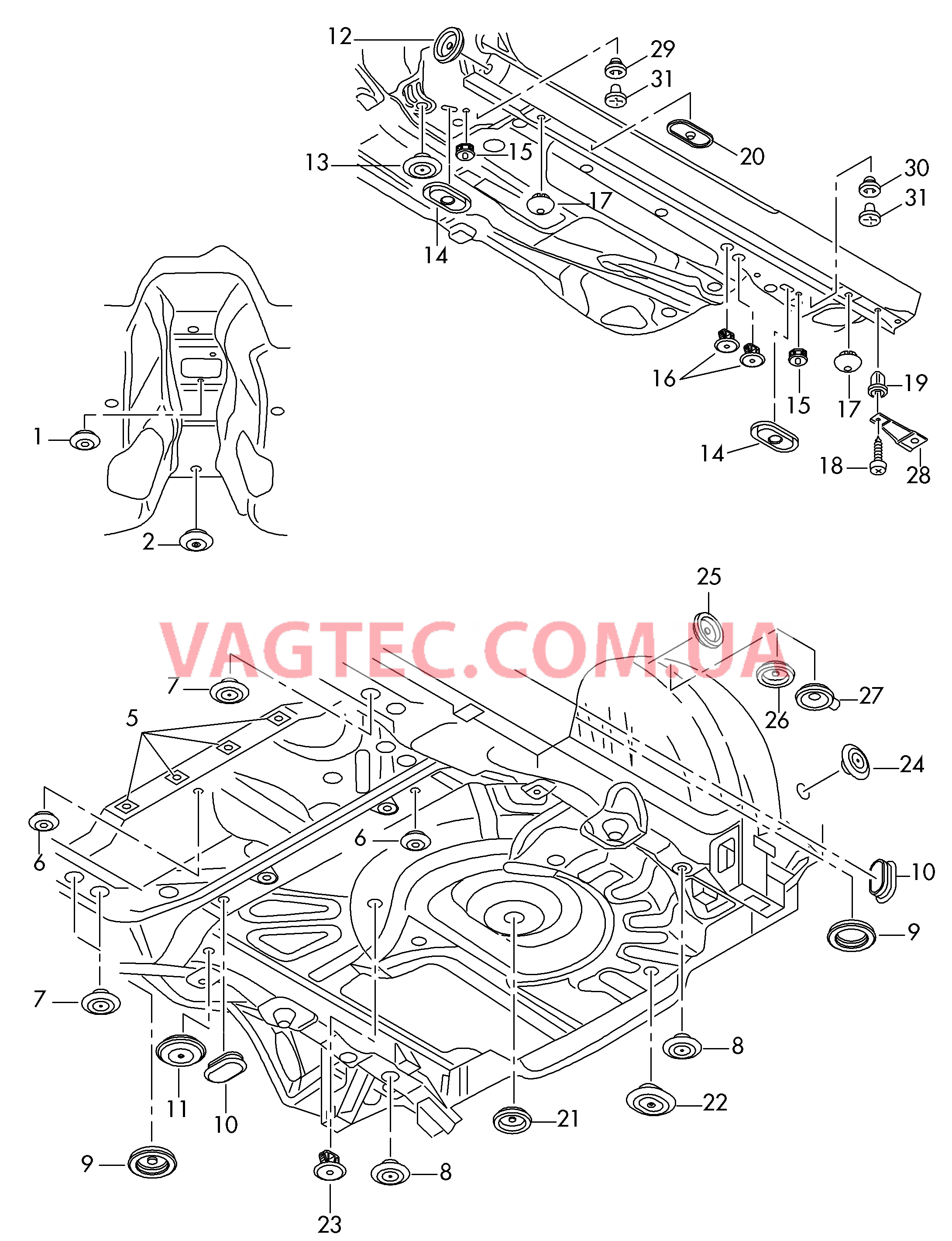 Заглушка  для AUDI A3 2007