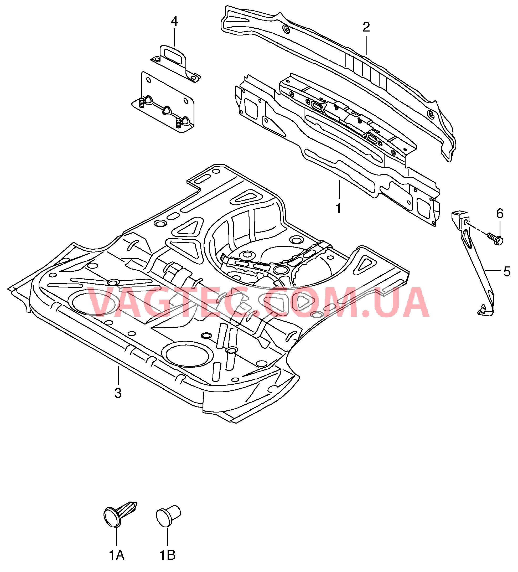 Задняя панель  для AUDI A3 2004