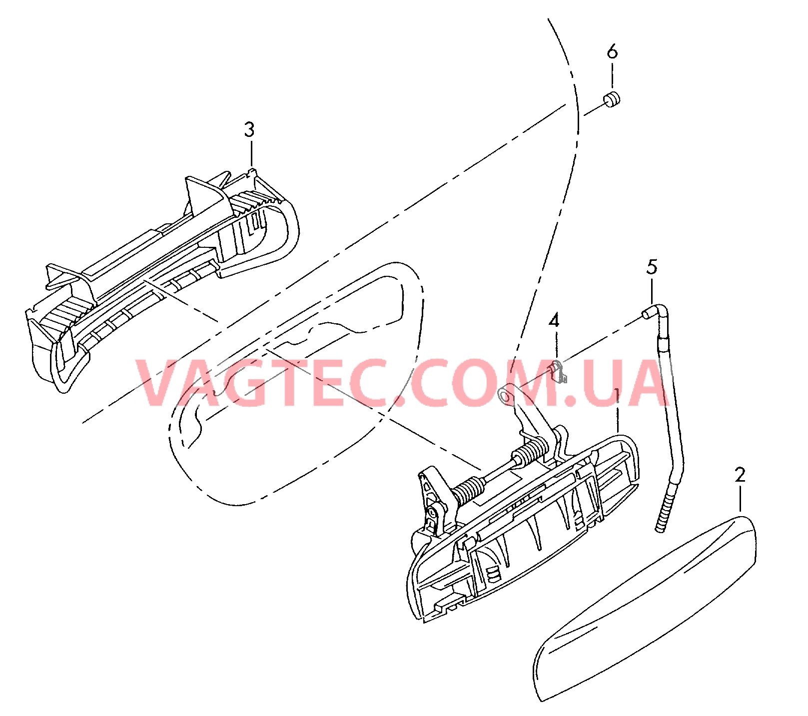 Ручка двери снаружи Накладка для дверной ручки  для AUDI A3 2004