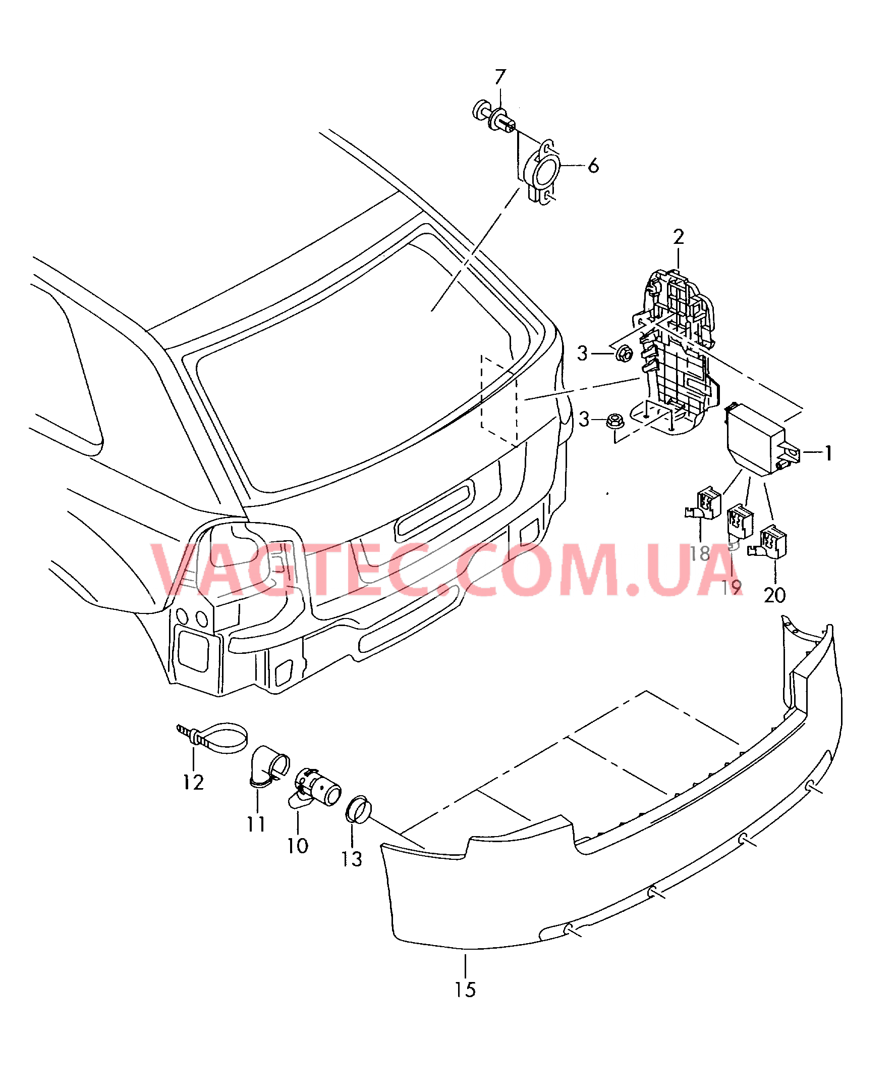 Парковочный ассистент  для AUDI A3 2006