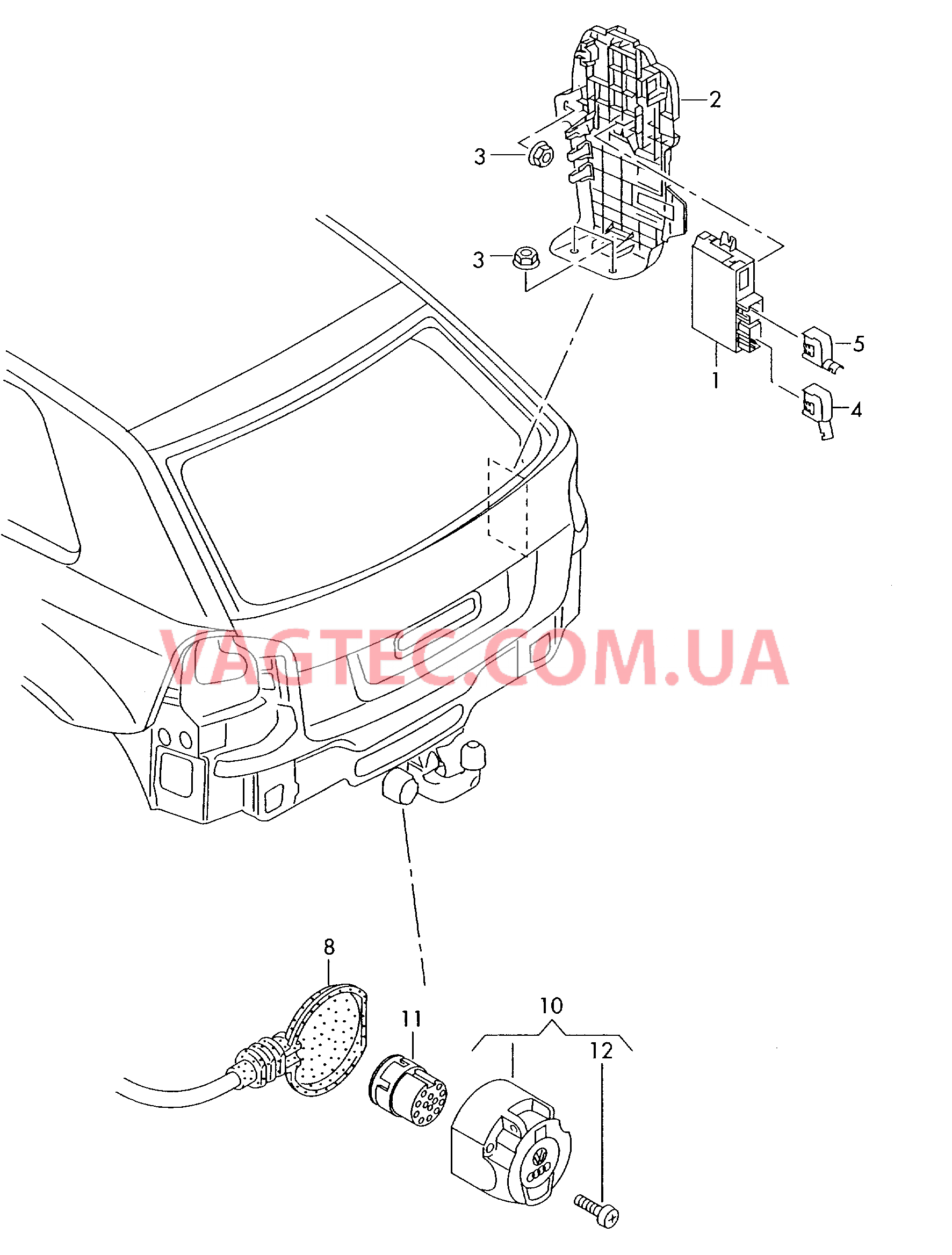 Электрические детали для прицепа  для AUDI A3 2007