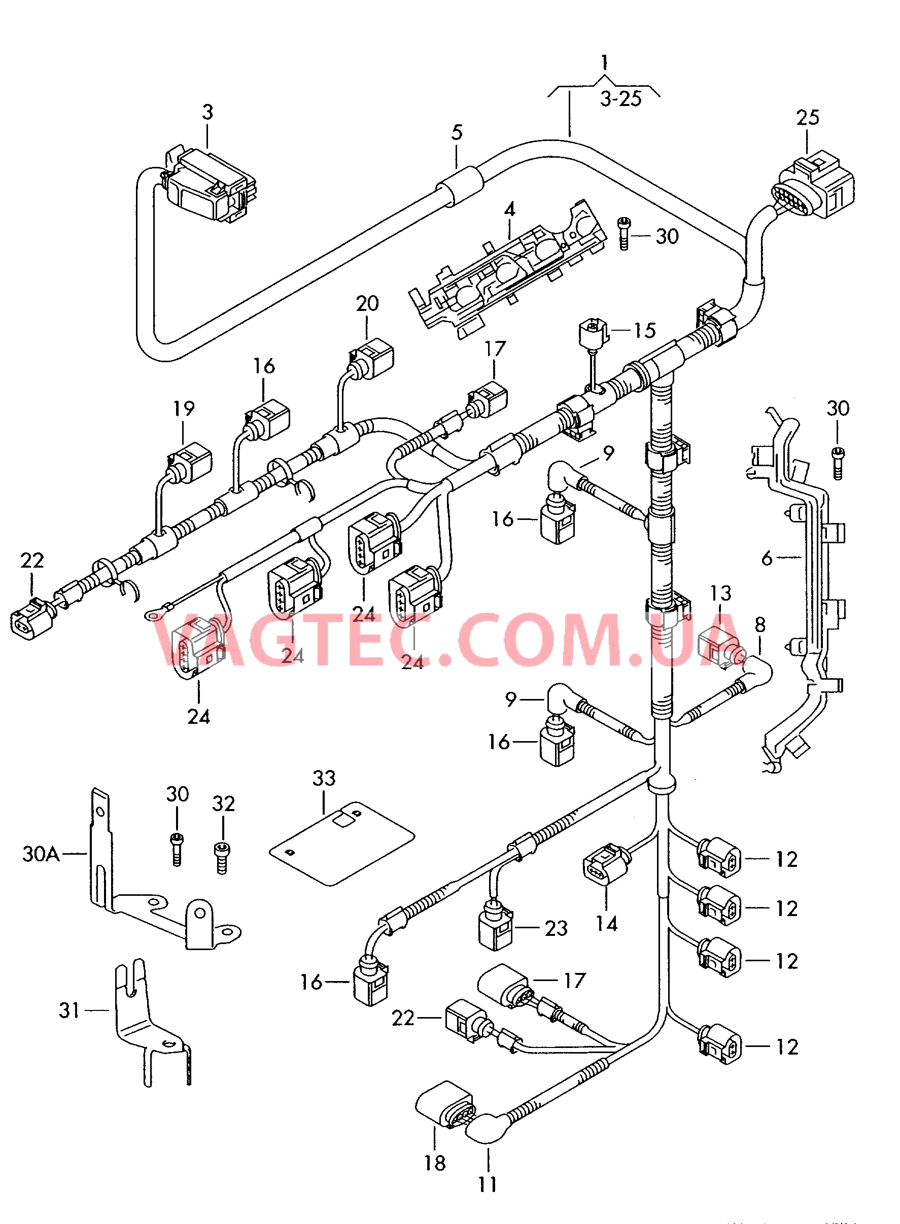 Жгут проводов для двигателя  для VOLKSWAGEN GOLF 2006-1