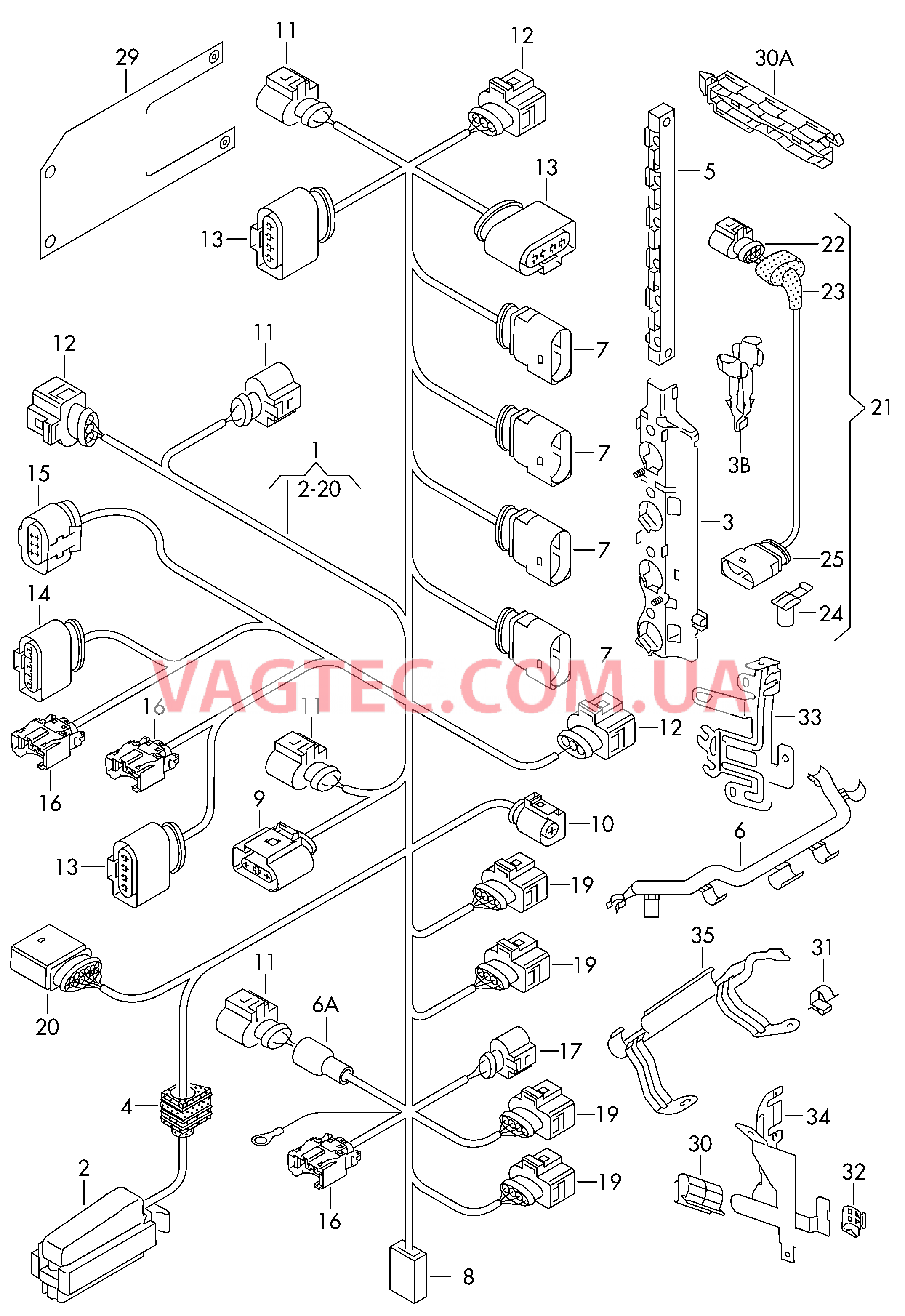 Жгут проводов для двигателя  для VOLKSWAGEN Jetta 2006-1