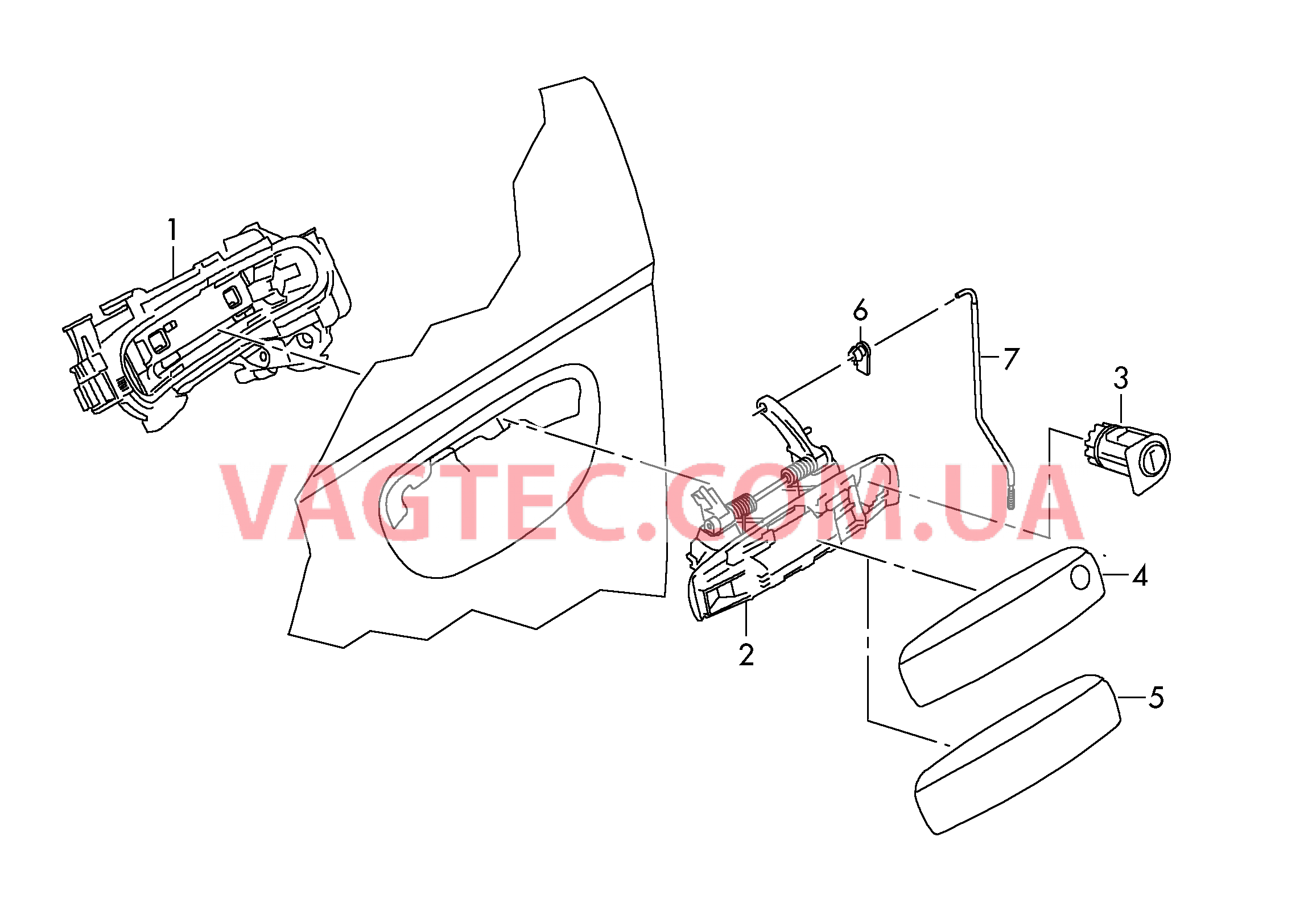 Ручка двери снаружи Накладка для дверной ручки  для AUDI A3 2011