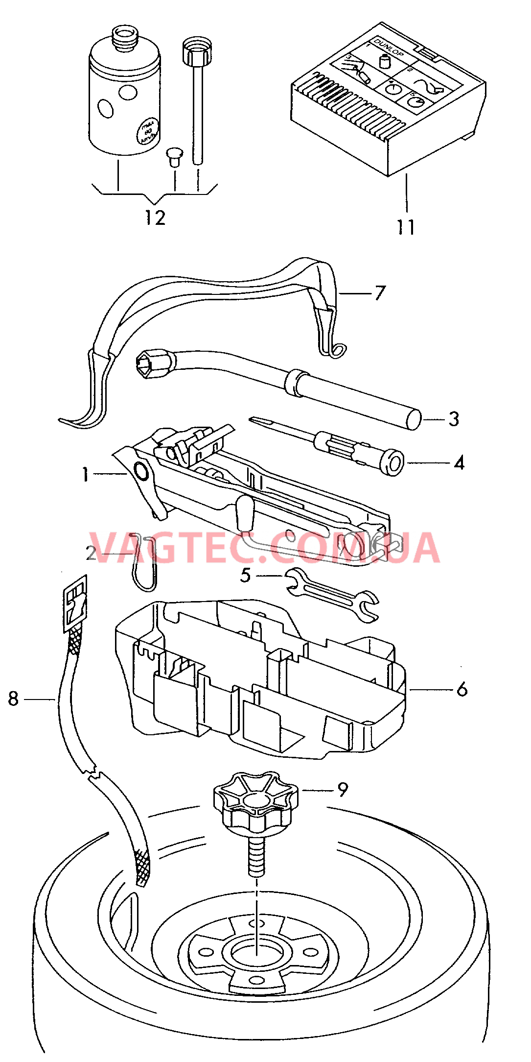 Домкрат автомобильный Инструменты  для SEAT Arosa 2003