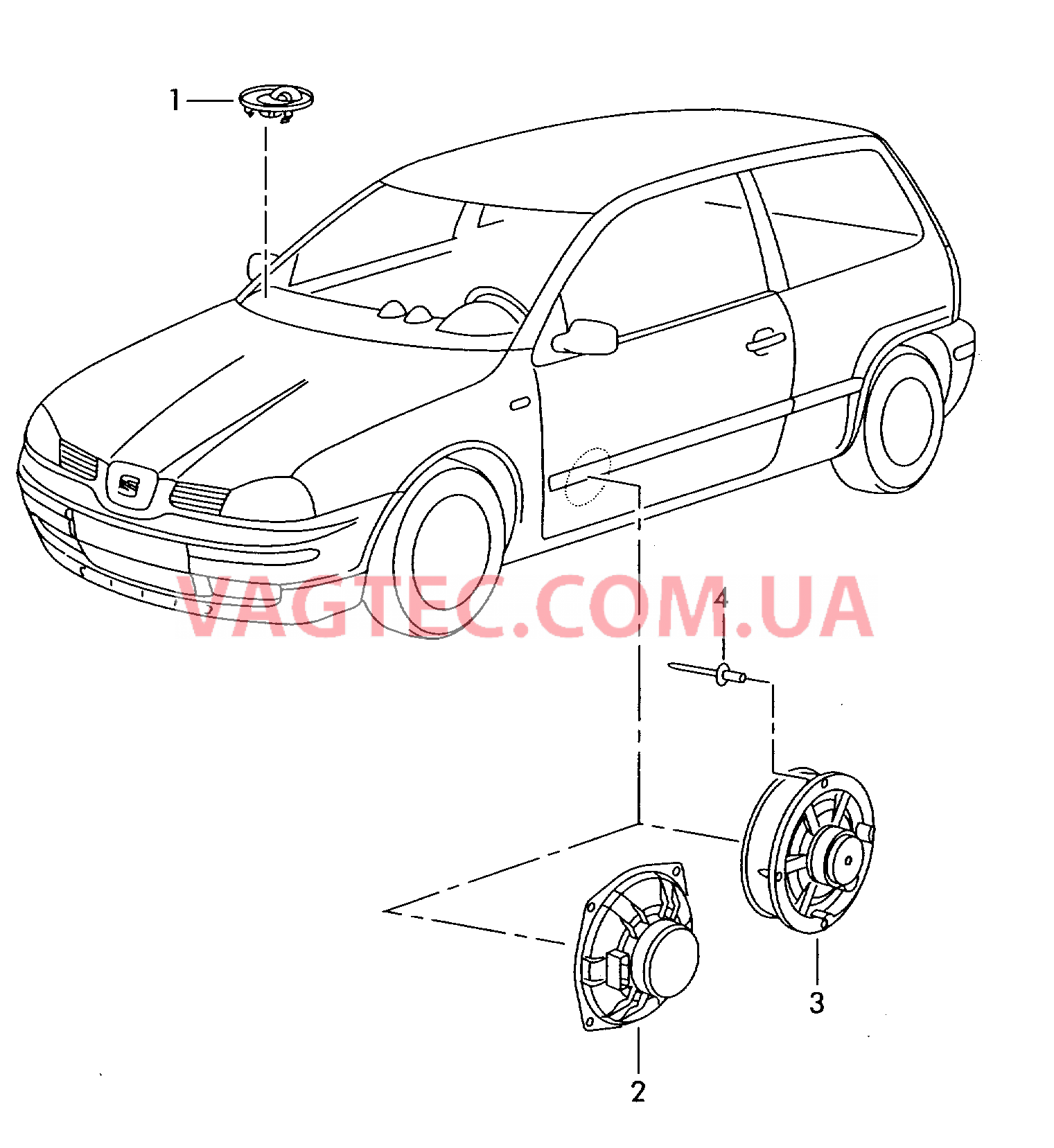 Электрические детали акустической системы  для SEAT Arosa 2003