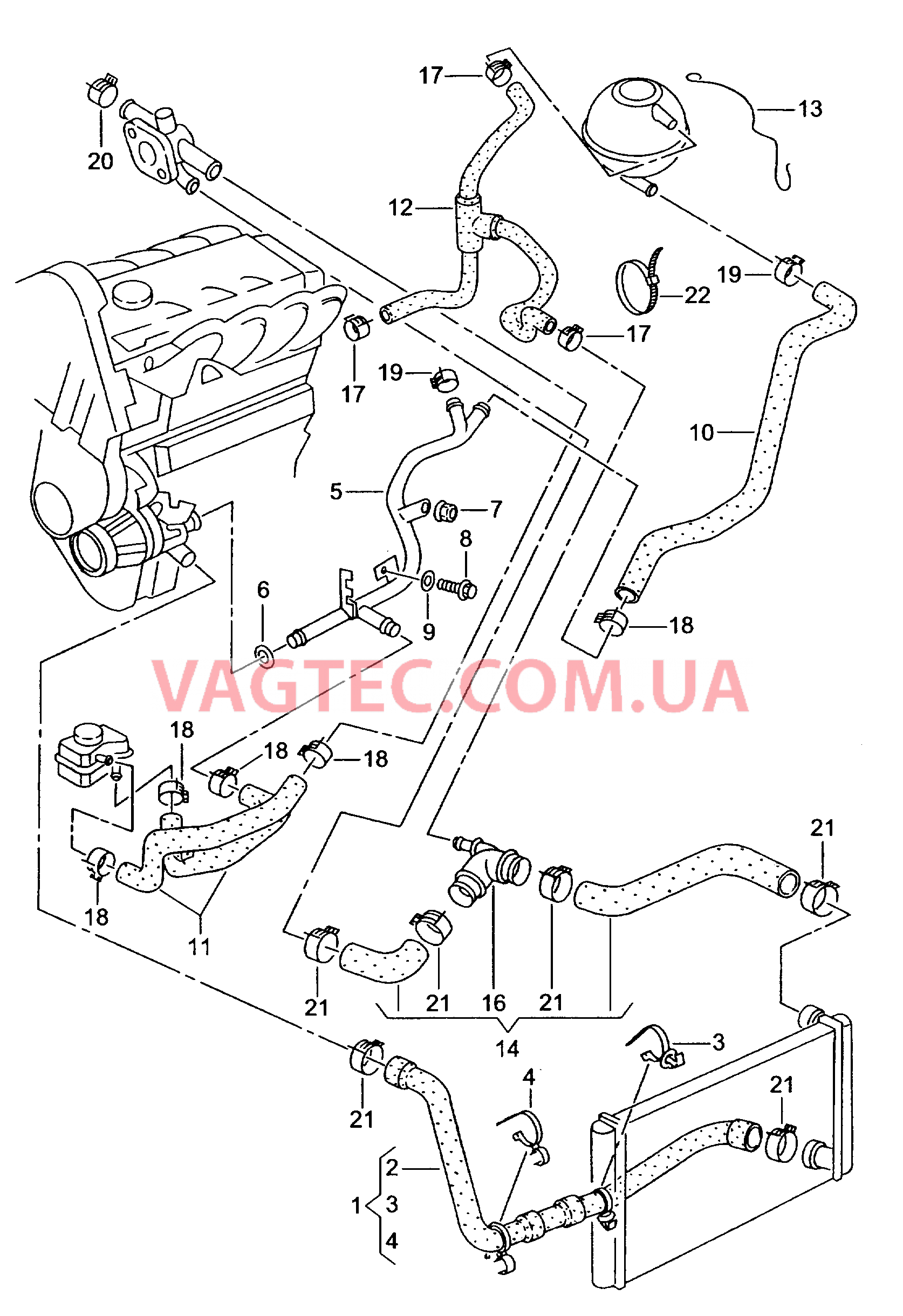 Жидкостное охлаждение  для SEAT Inca 2003