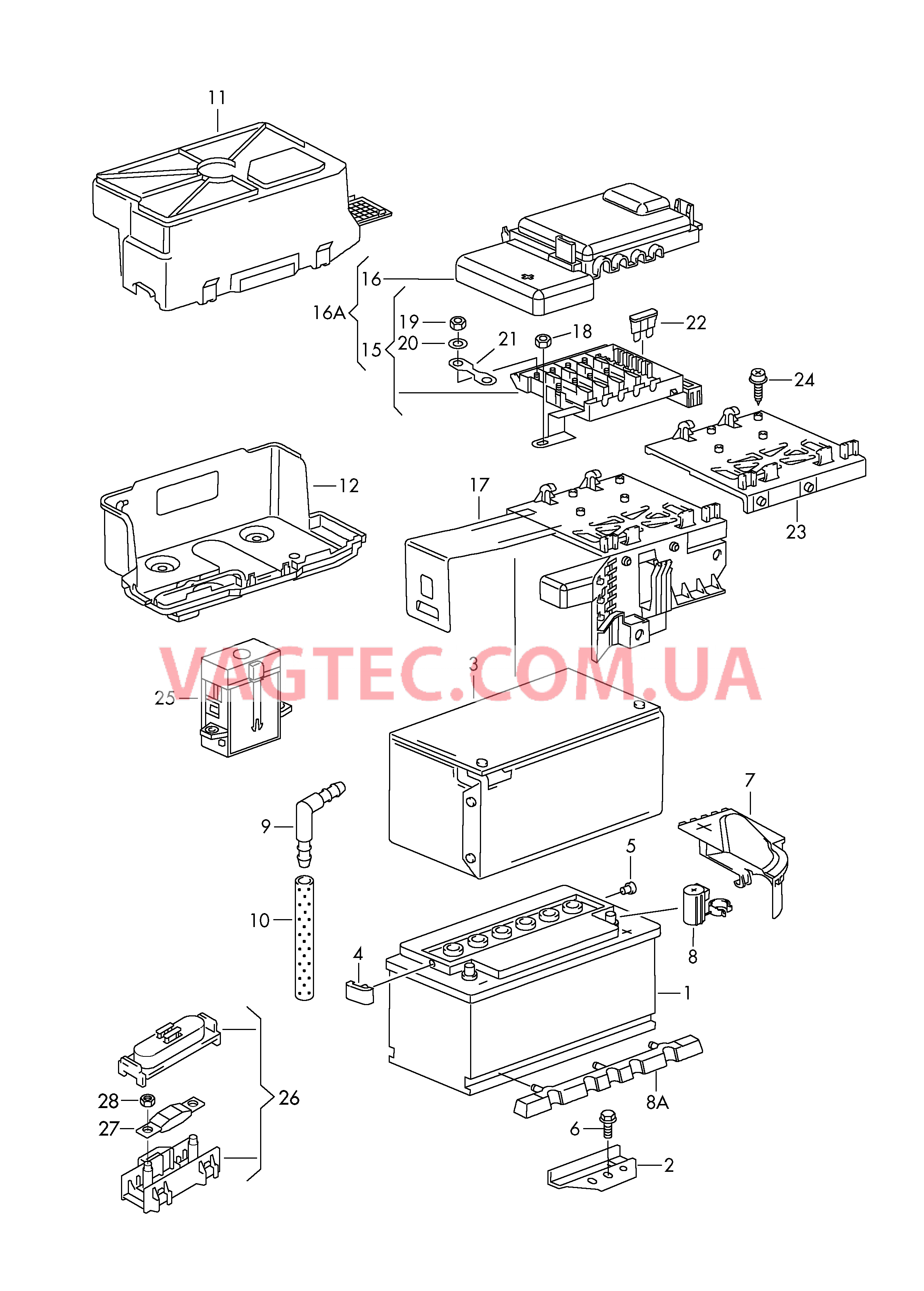 АКБ Крепление АКБ  для SEAT Inca 2003