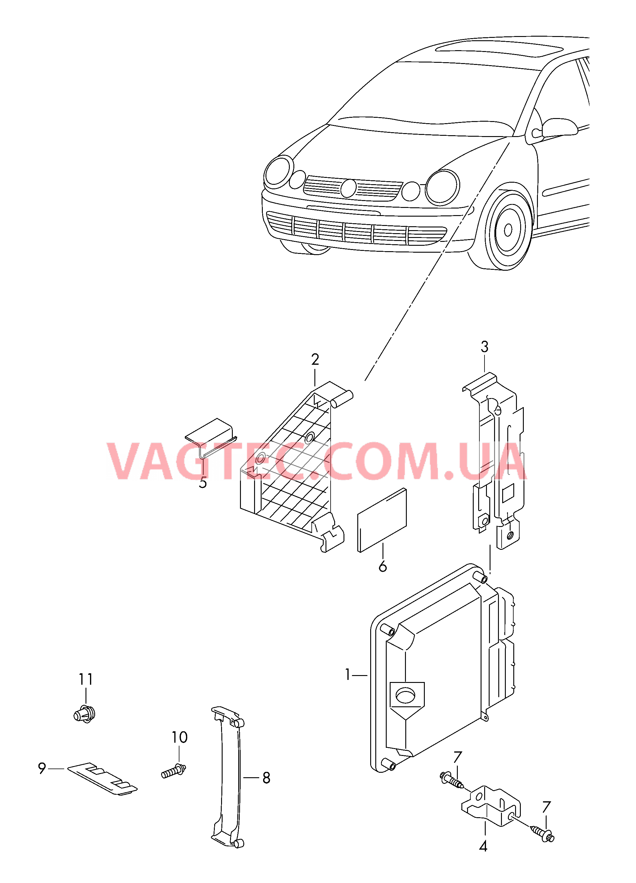 БУ дизельного двигателя Крепёжные детали ==============================  для VOLKSWAGEN Polo 2002-1