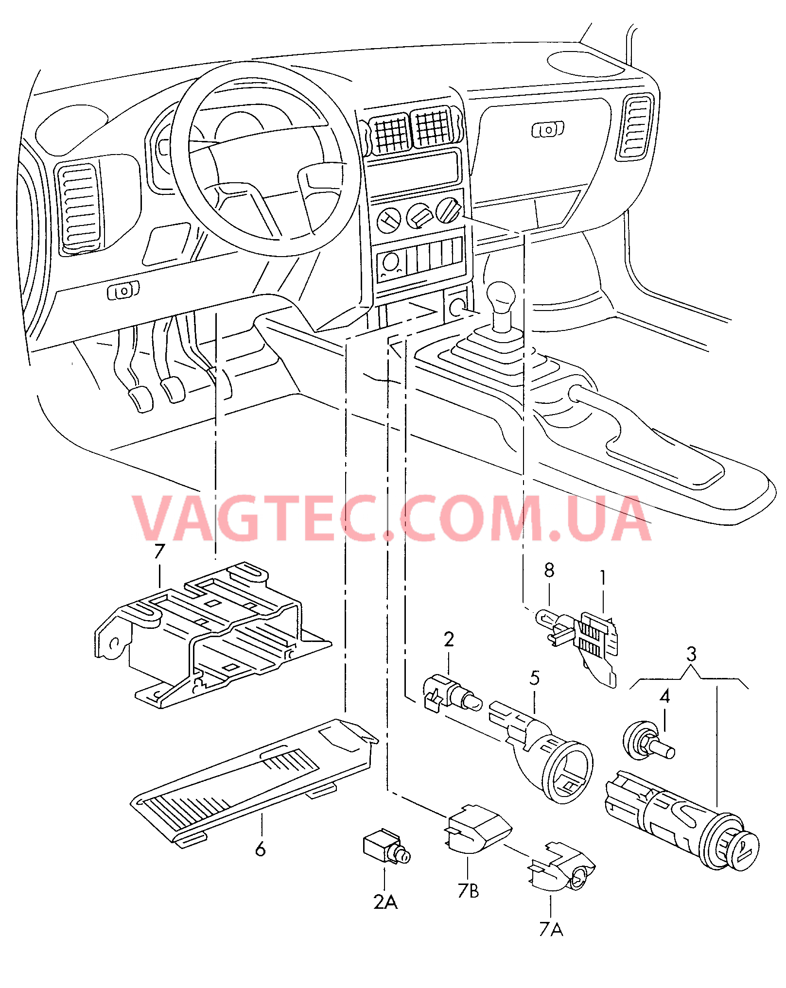 Прикуриватель Патрон с лампой накаливания  для VOLKSWAGEN Caddy 2003