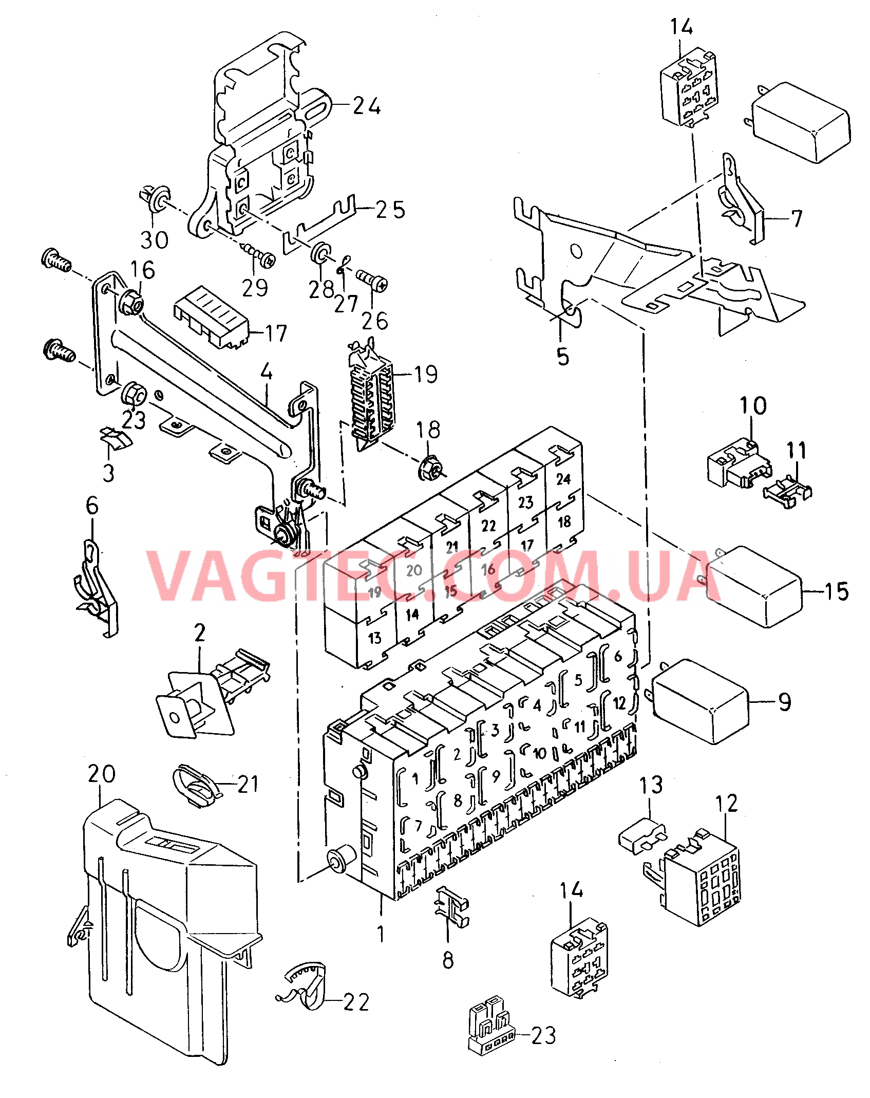 Блок коммутационный Реле Гнездо для предохранителя  для SEAT Inca 2001