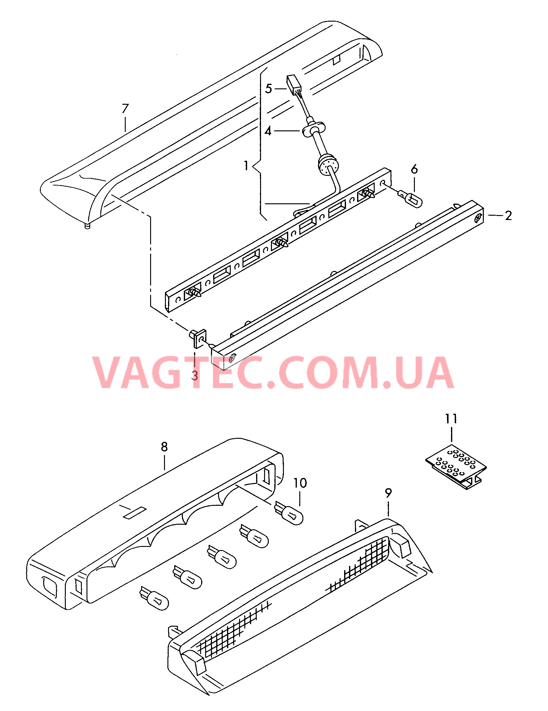 Верхний стоп-сигнал для VW РOLO для VOLKSWAGEN Polo 2000