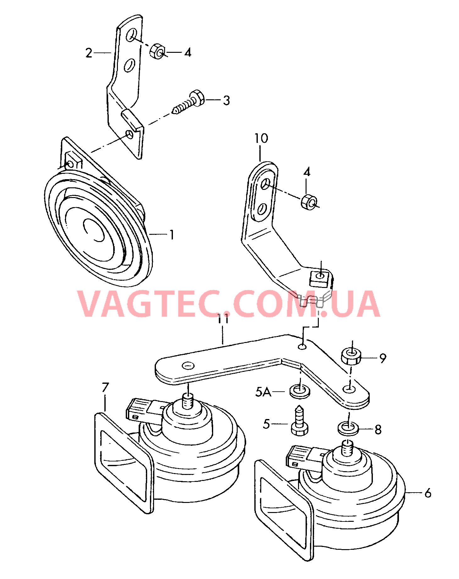 Звуковой сигнал, двойной  для VOLKSWAGEN Beetle.Cabriolet 2005