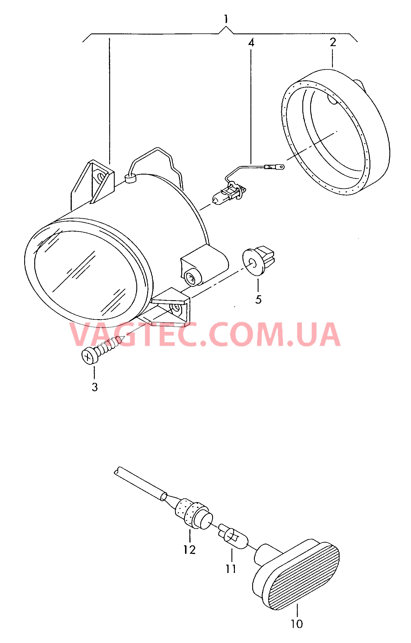 Галоген. противотуманная фара Фонарь указателя поворота  для VOLKSWAGEN POCC 2004