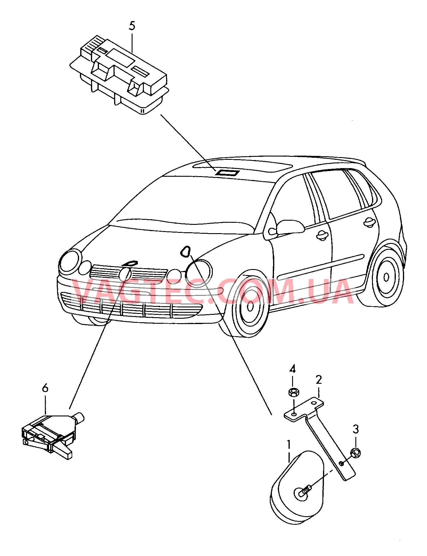 Противоугонная система  F             >> 6L-2-005 192 для SEAT Ibiza 2004