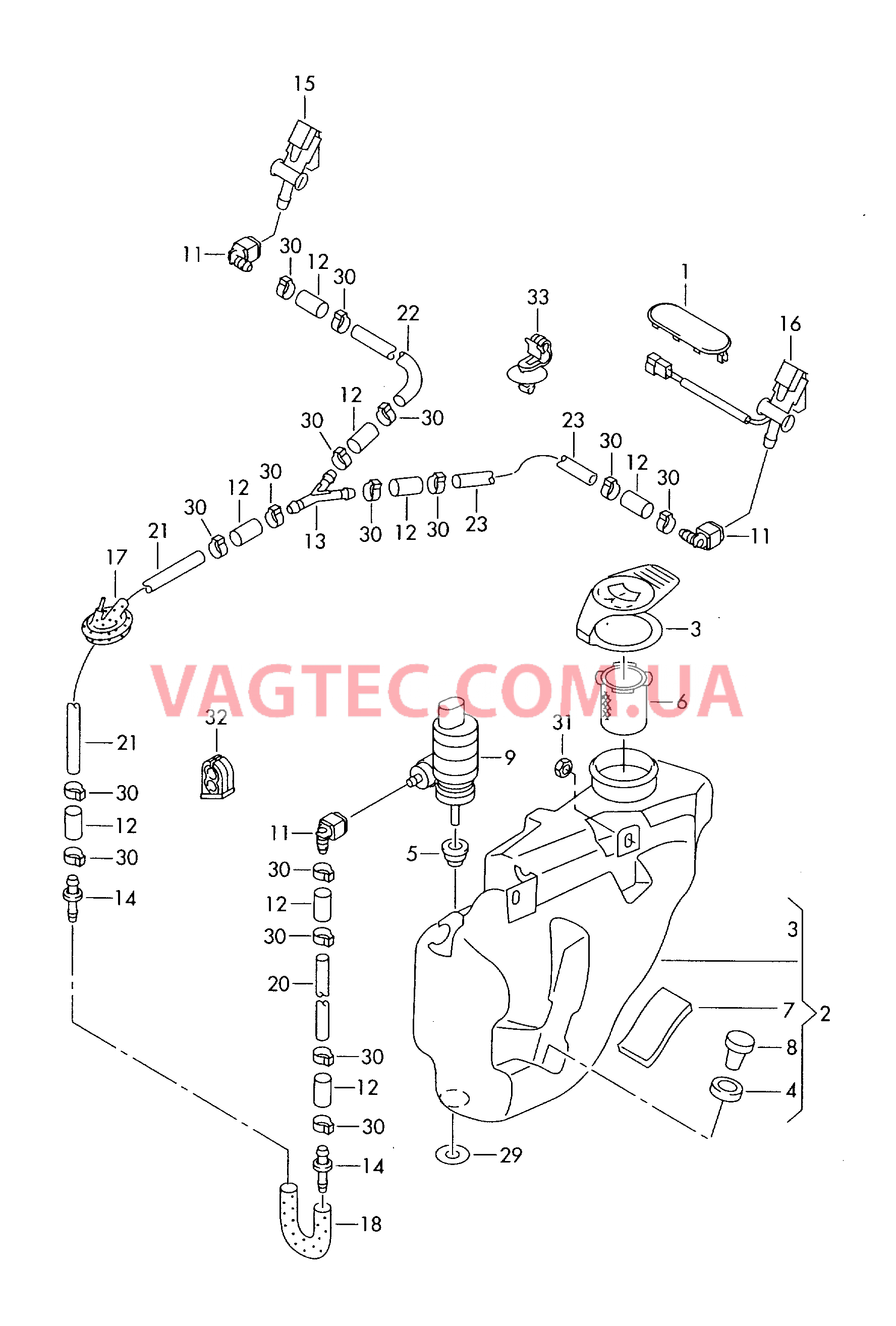 Стеклоомыватель  для SEAT Arosa 2004