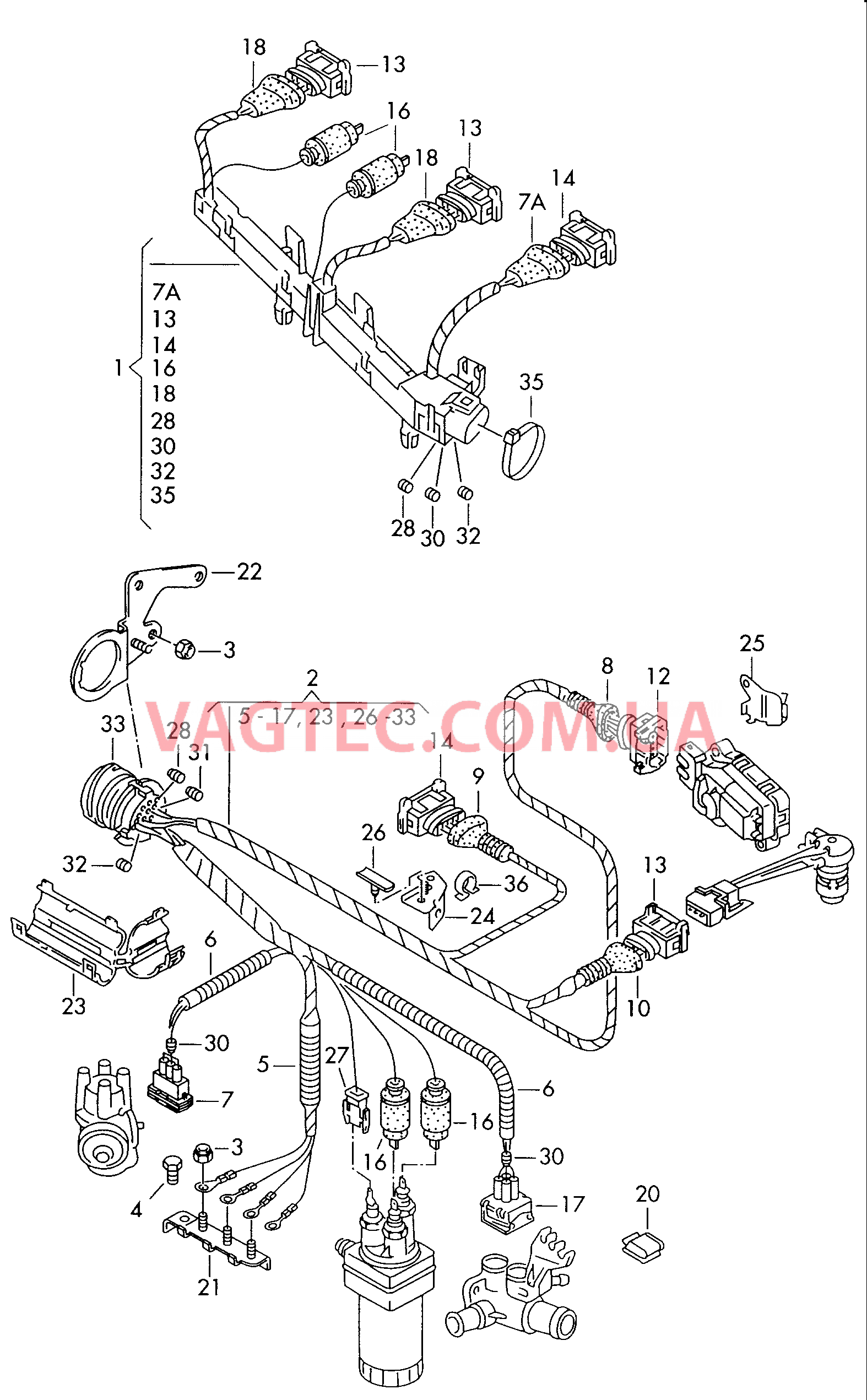 Жгут проводов для двигателя  F             >> 9K-V-016 700 для SEAT Inca 2001