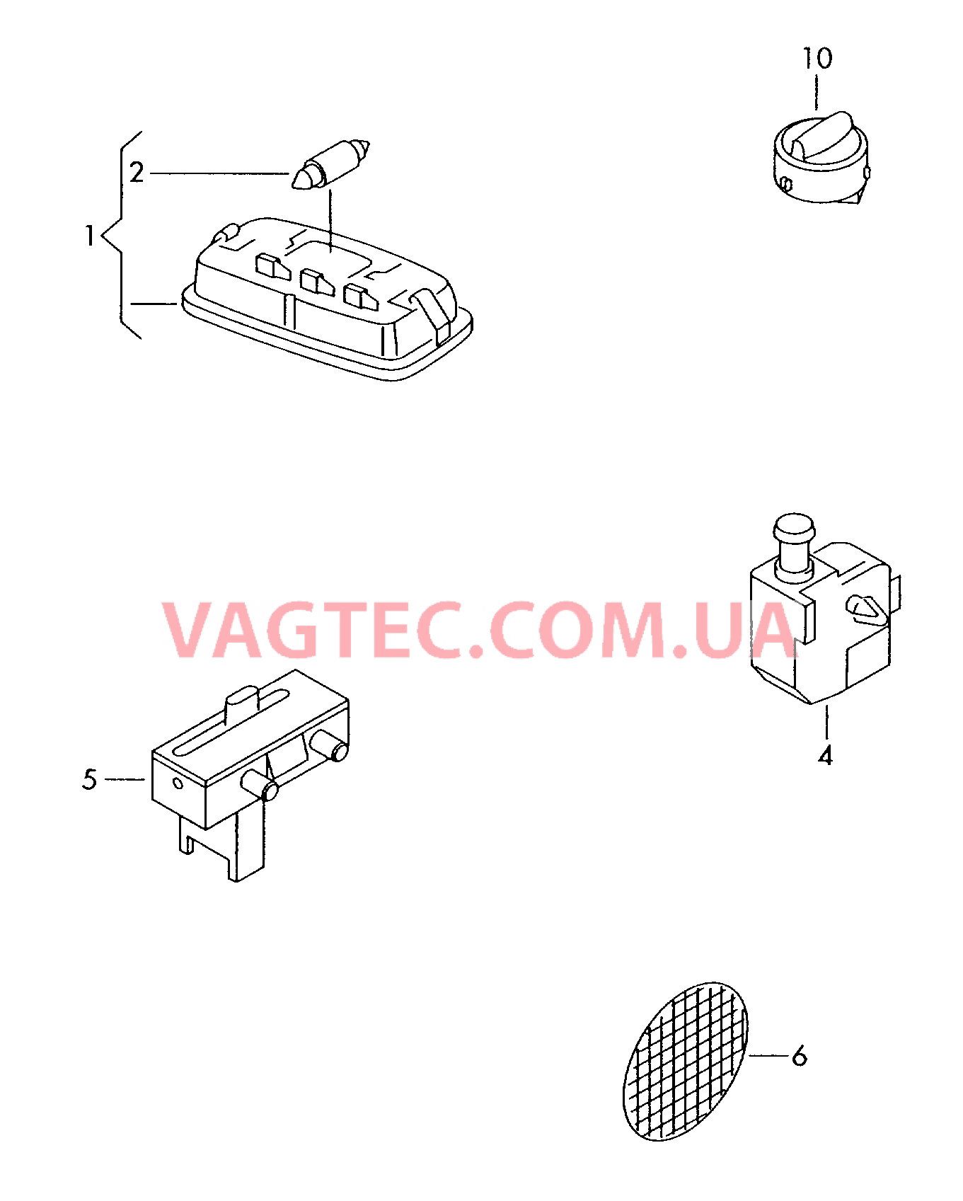 Плафон Выключатель стоп-сигнала Выключатель фары заднего хода Выключатель для контроля ручного тормоза Микровыключатель Замок Потенциометр  для SEAT Arosa 2004