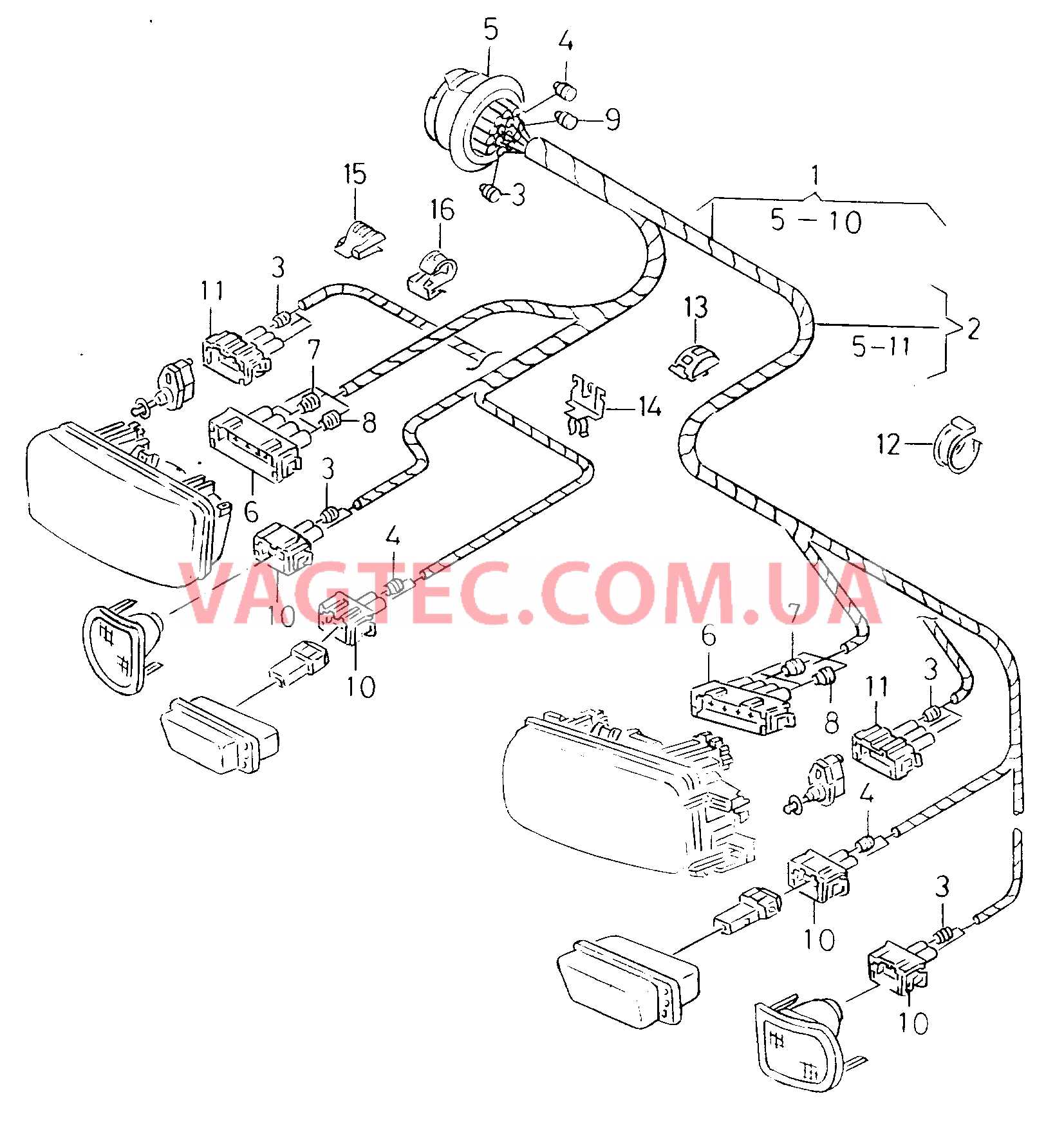 Жгут проводов освещения  для SEAT Inca 2003