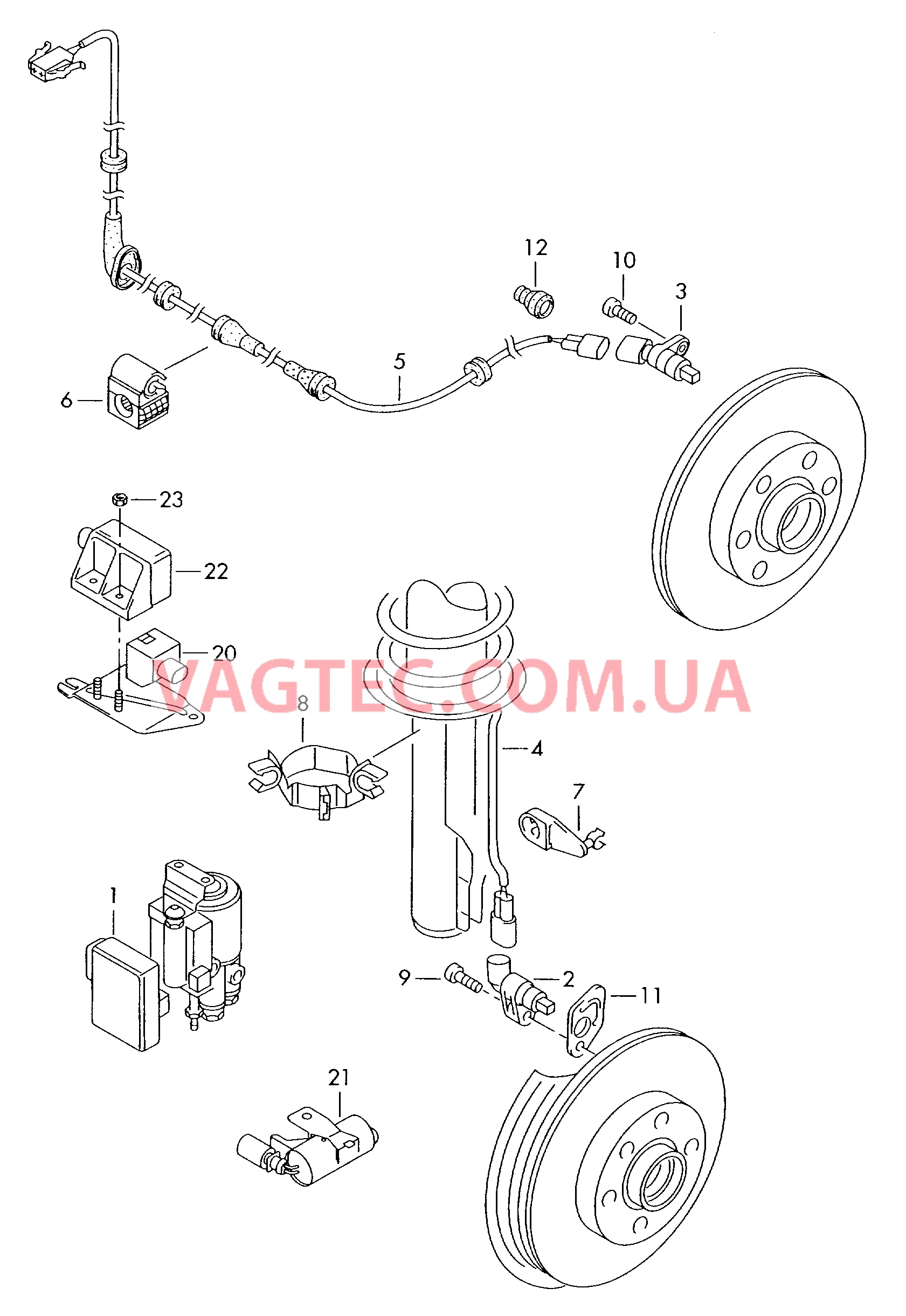 Блок управления ABS  Датчик числа оборотов  для SEAT Arosa 2003