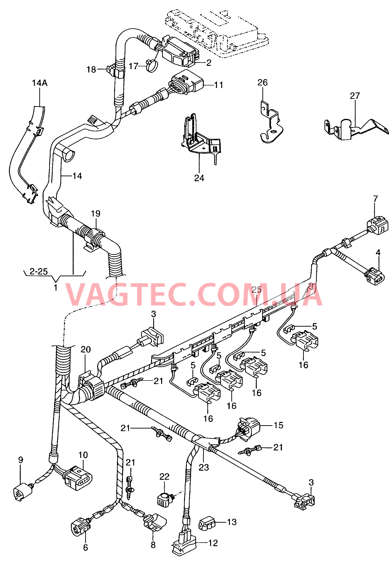 Жгут проводов для двигателя  для SEAT Ibiza 2008