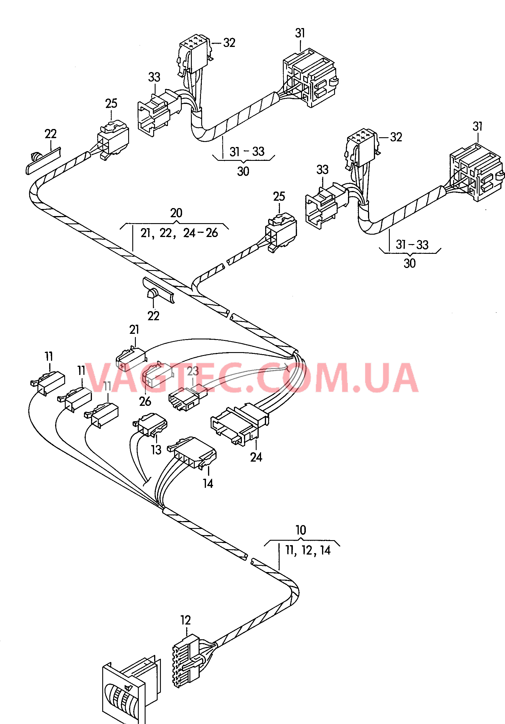 Жгут проводов подогр. сиденья  для SEAT Inca 2000