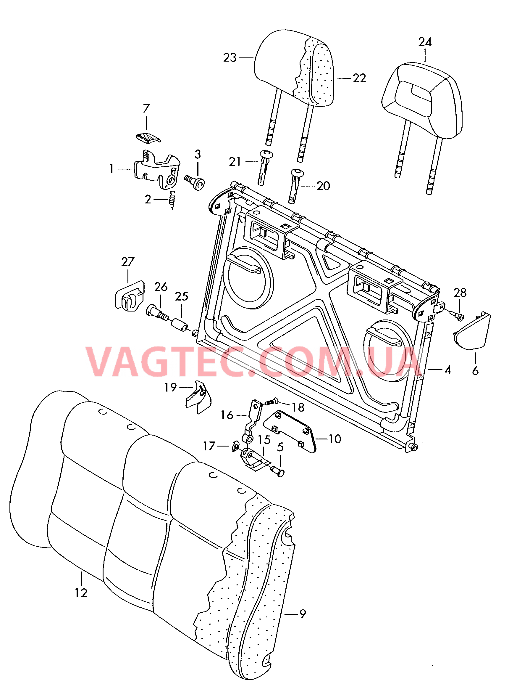 Cпинка  для SEAT Arosa 2001