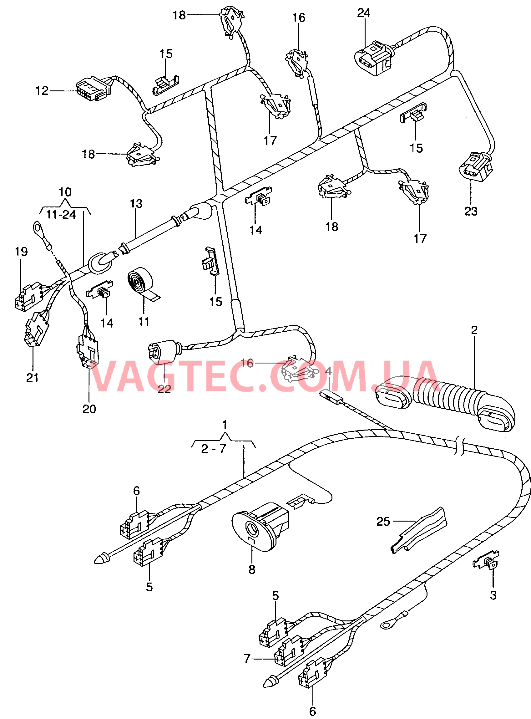 Кабель-адаптер Крышка багажного отсека  для VOLKSWAGEN POCC 2004