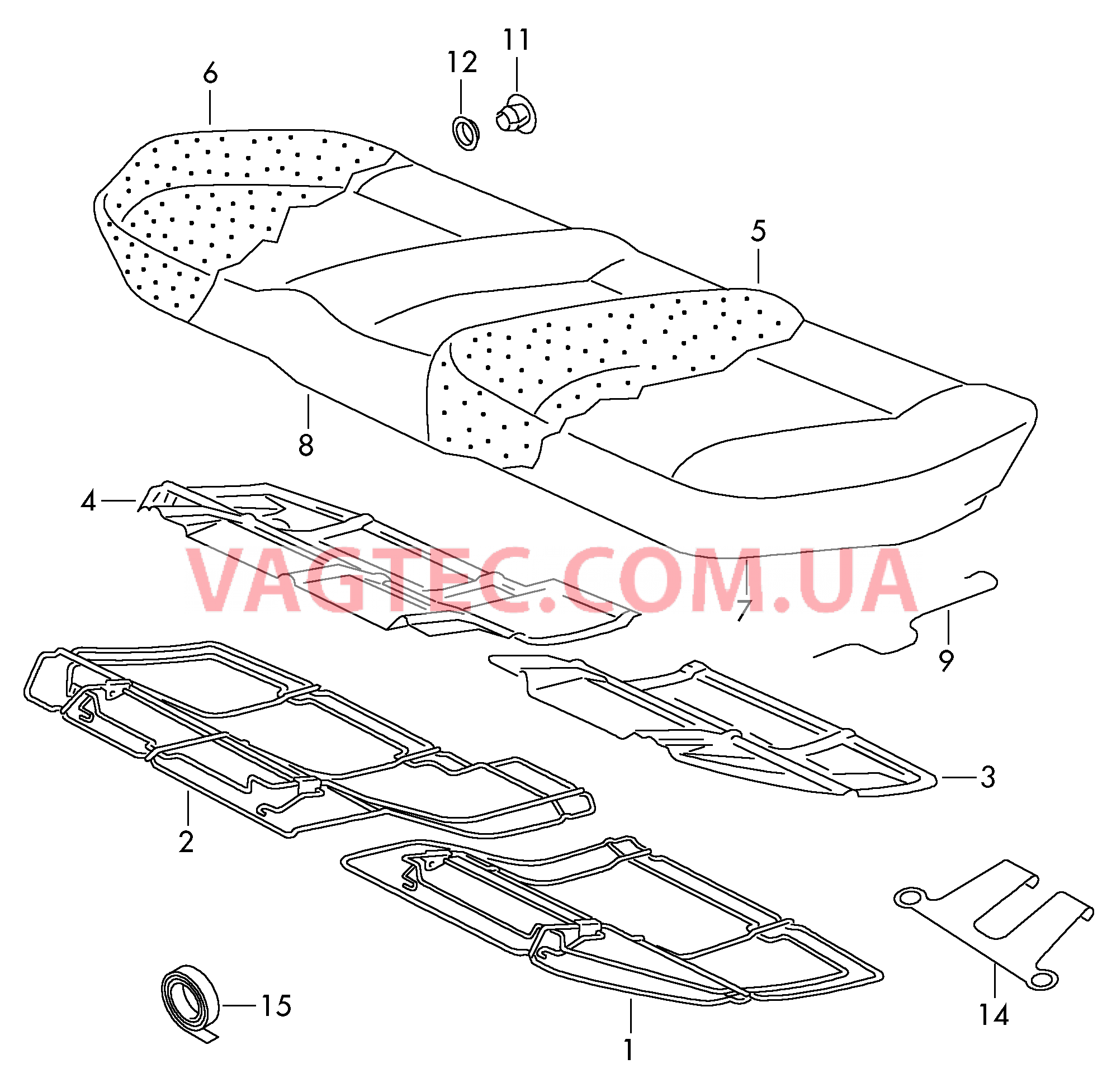 Cиденье, разделенное  для SEAT CO 2001