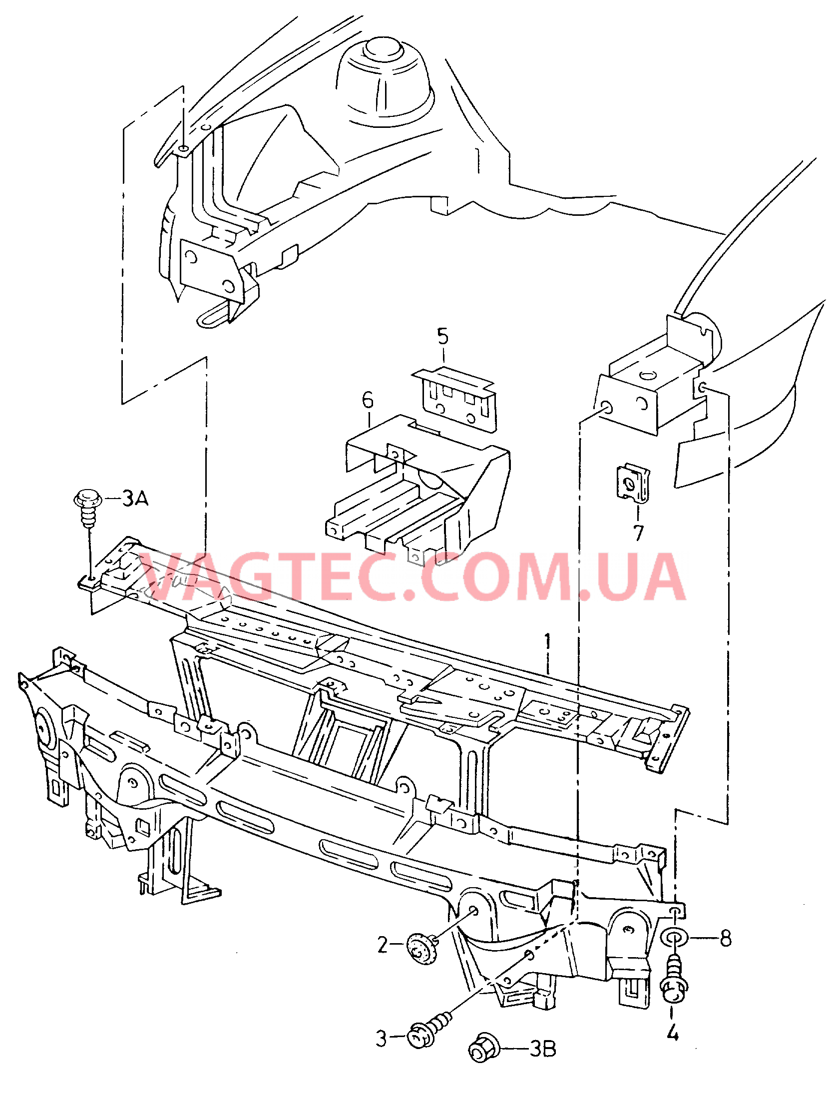 Передняя часть кузова  для VOLKSWAGEN Caddy 2002