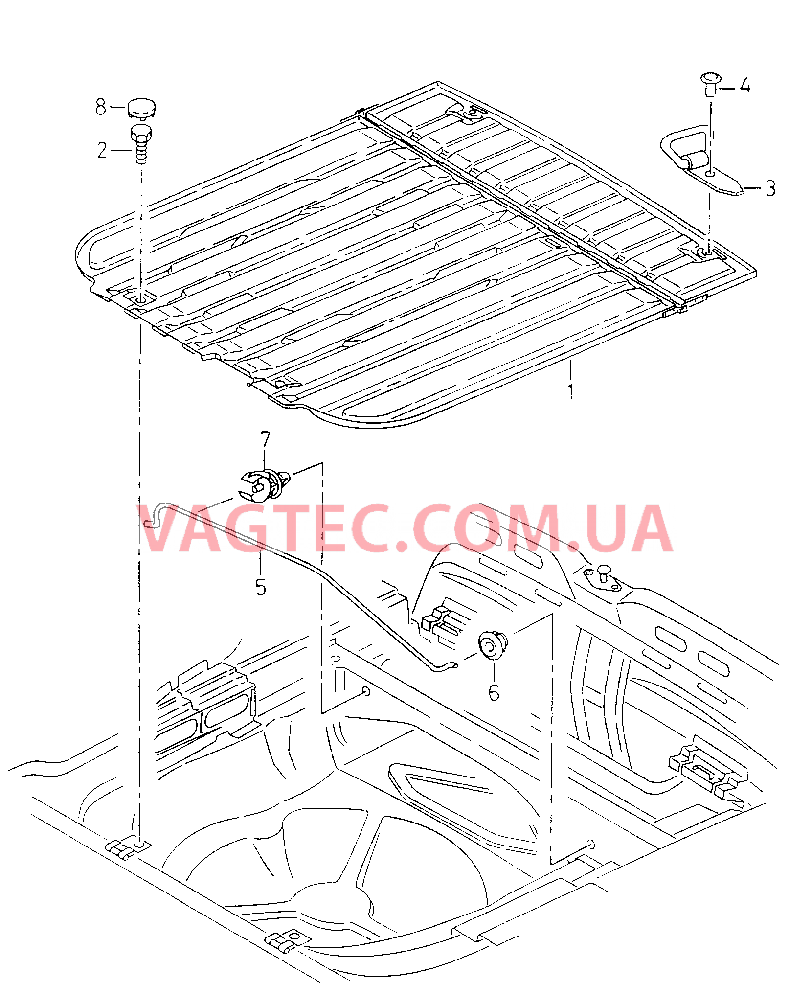 Пол багажника  для SEAT CO 2001