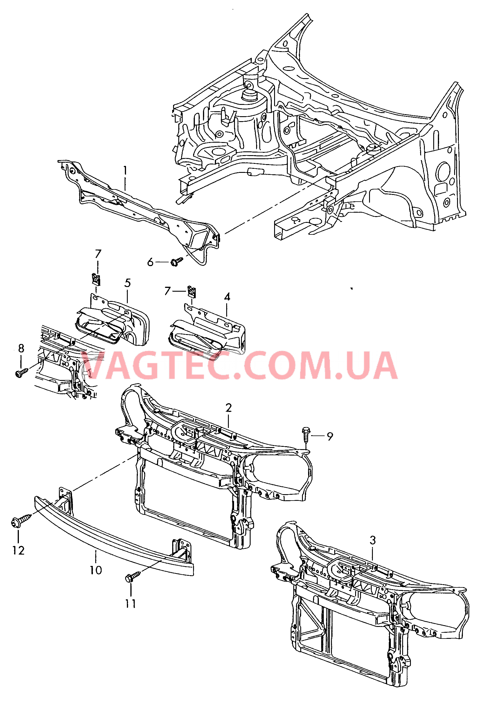 Передняя часть кузова  для SEAT Ibiza 2004