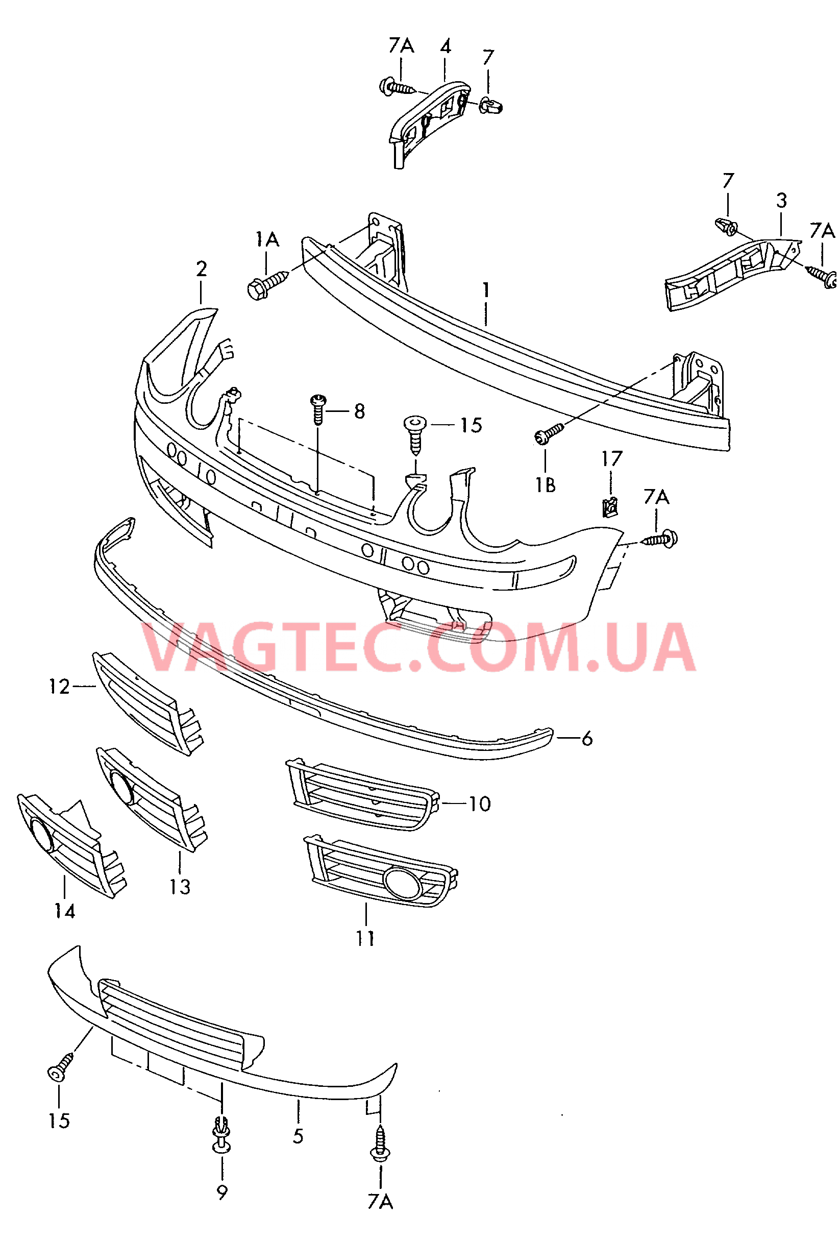 Бампер  для VOLKSWAGEN POCC 2005