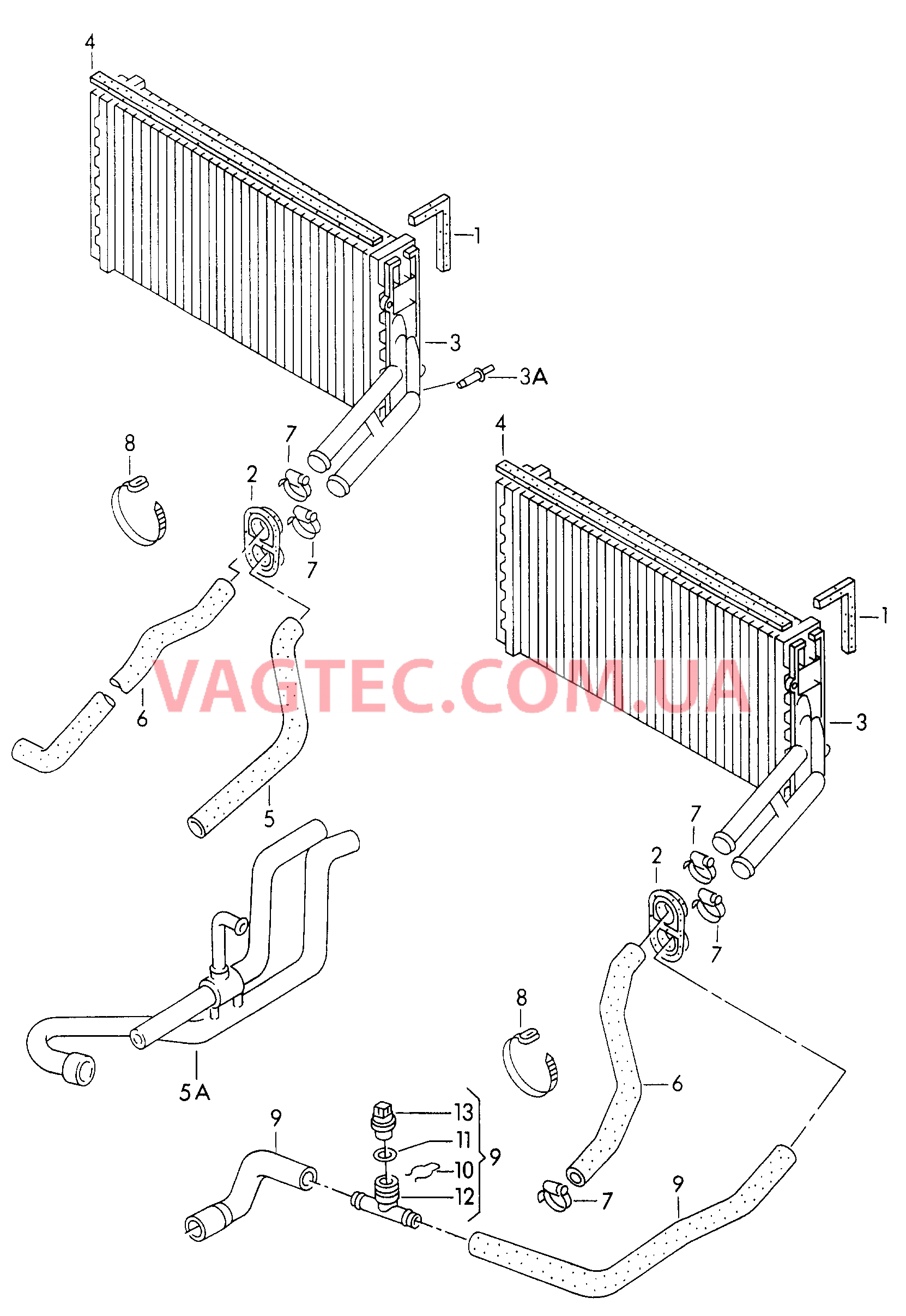 Теплообменник Шланги ОЖ  для SEAT Arosa 2000