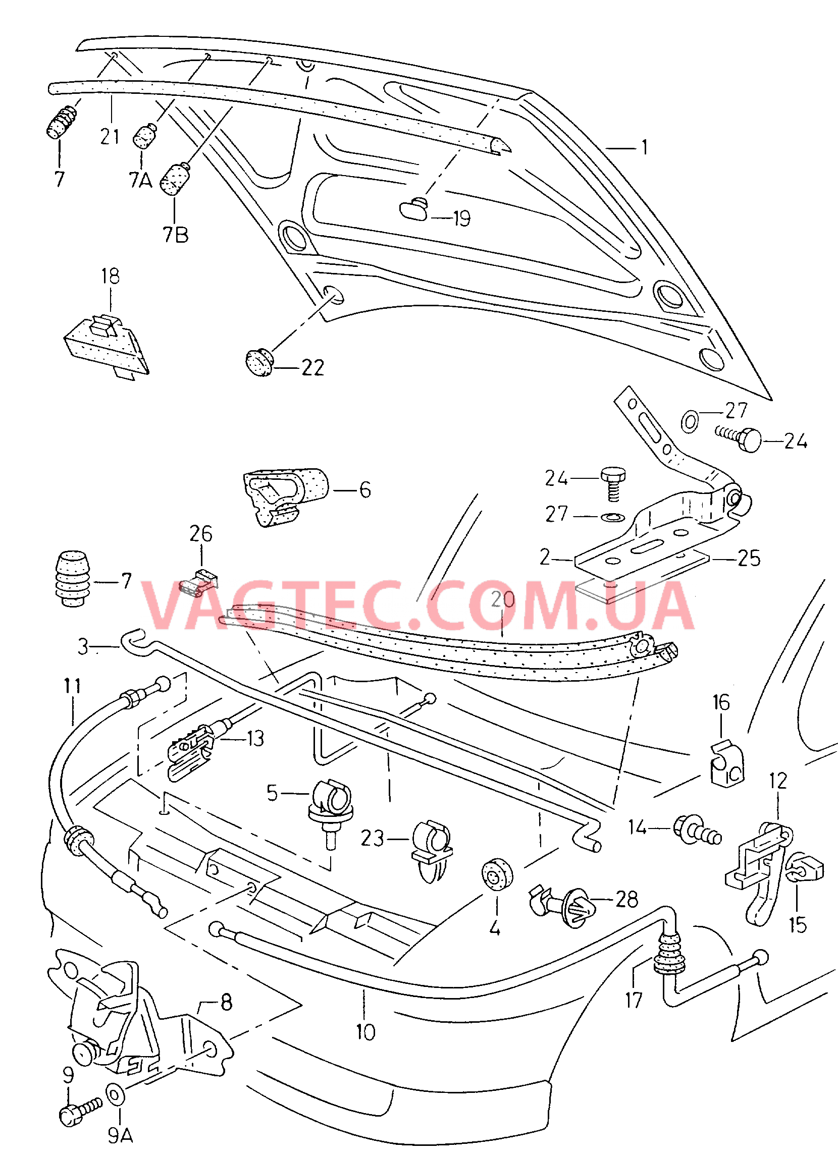 Капот  для SEAT CO 2001