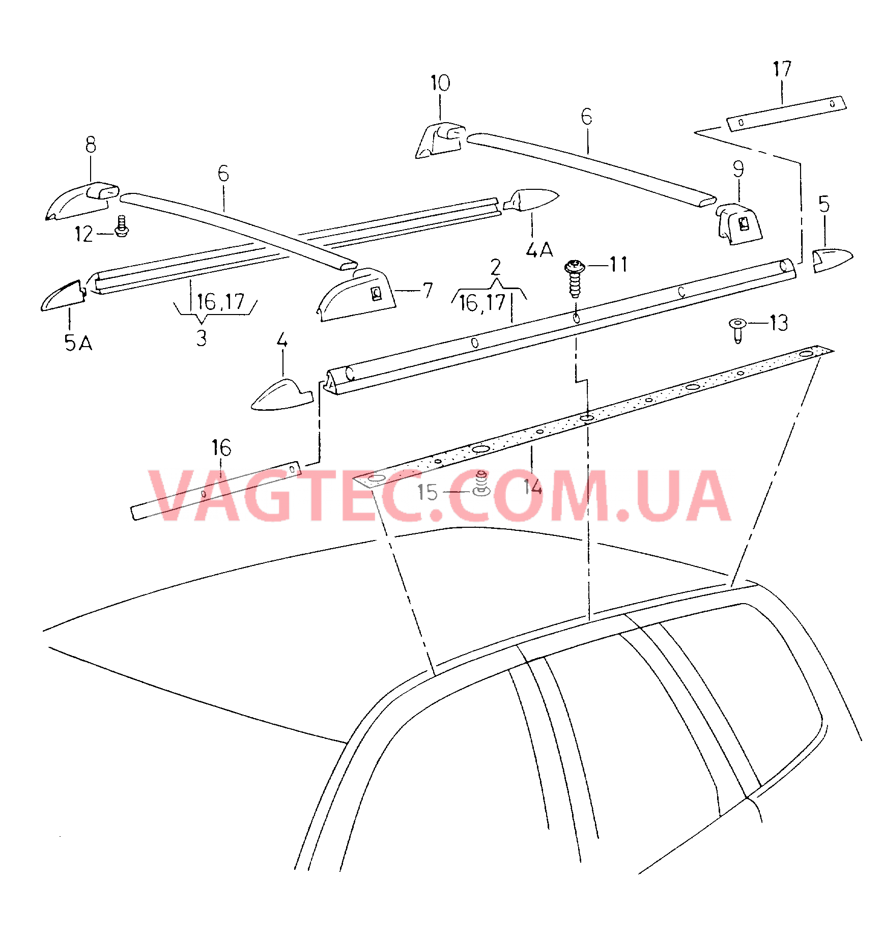 Багажник  для SEAT CO 2002