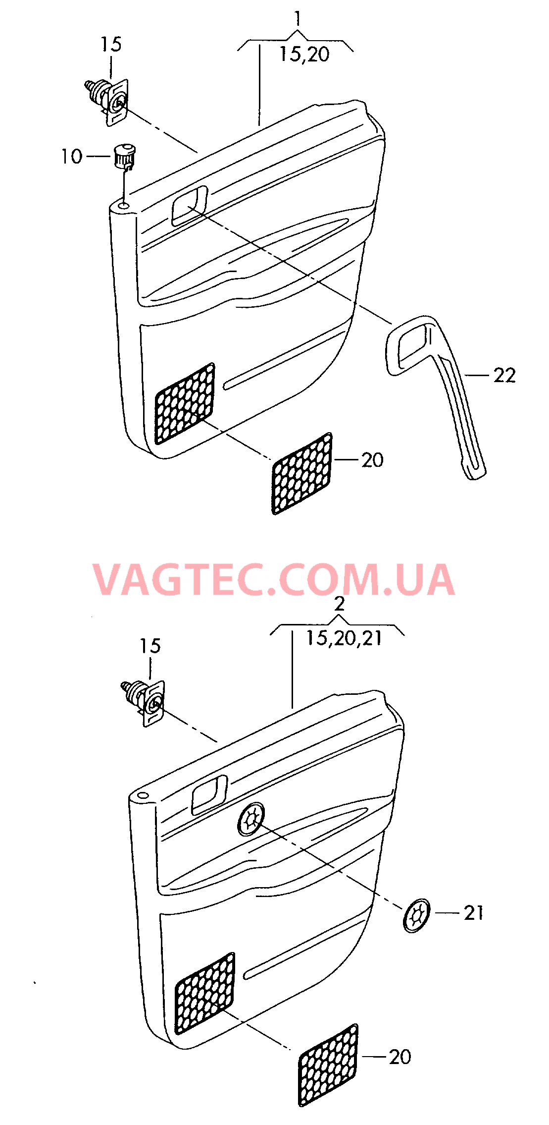 Обивка двери  для VOLKSWAGEN Polo 2006