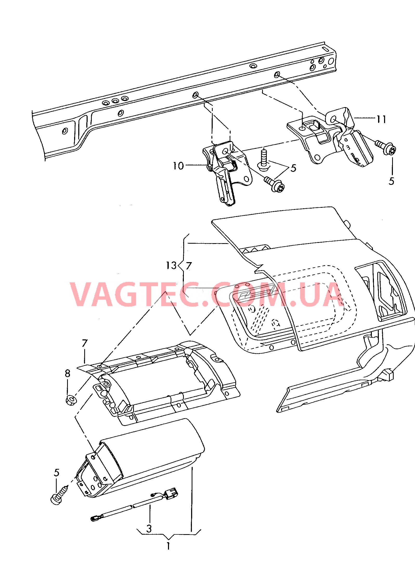 Подушка безопасности (сторона переднего пассажира)  для VOLKSWAGEN Polo 2007