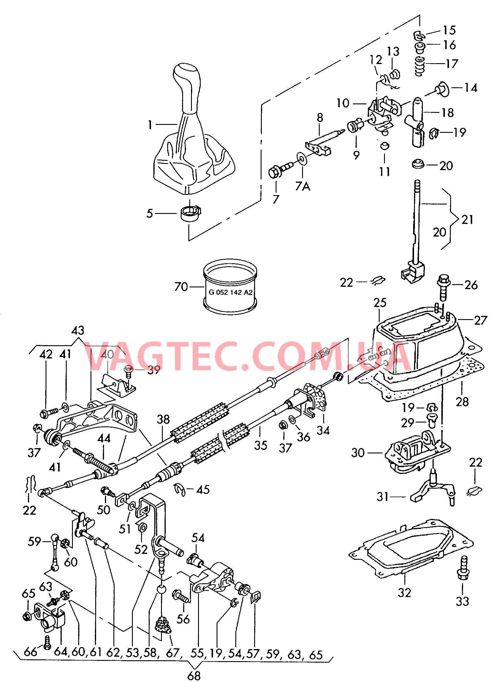 Механизм переключения  для VOLKSWAGEN Polo 2000-1