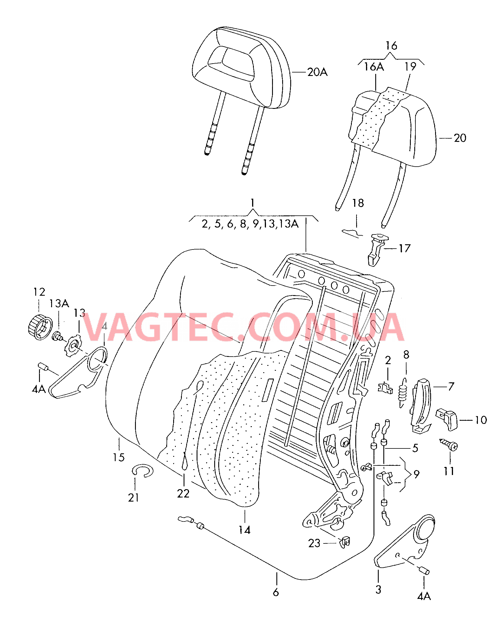 Cпинка для VW РOLO   для VOLKSWAGEN Polo 2000